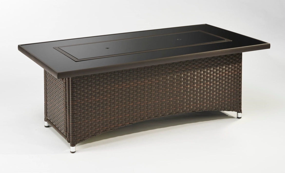 The Outdoor Greatroom Company Montego Linear Gas Fire Pit Table - Modern Patio Heater for Backyard, Deck & Outdoor Living Spaces - Perfect for Entertaining & Relaxing