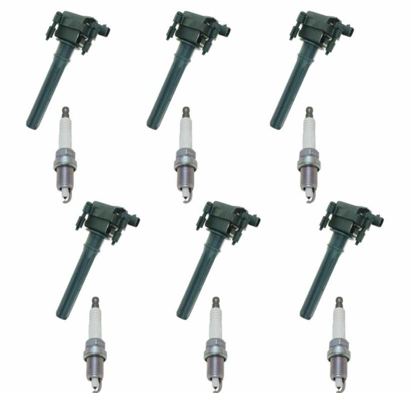 High-Performance Engine Ignition Coil & Spark Plug Kit - 12 Piece Set Compatible with Chrysler Dodge Jeep Vehicles - Perfect for Engine Tune-Ups & Performance Upgrades