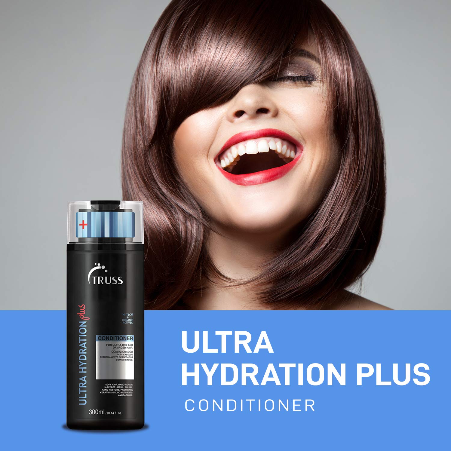 TRUSS Ultra Hydration Plus Shampoo & Conditioner Set with Shock Repair Hair Treatment - Best for Dry, Damaged Hair - Salon Quality Hair Care for Frizz Control & Deep Moisturizing (Perfect for Color-Treated & Chemically Processed Hair)