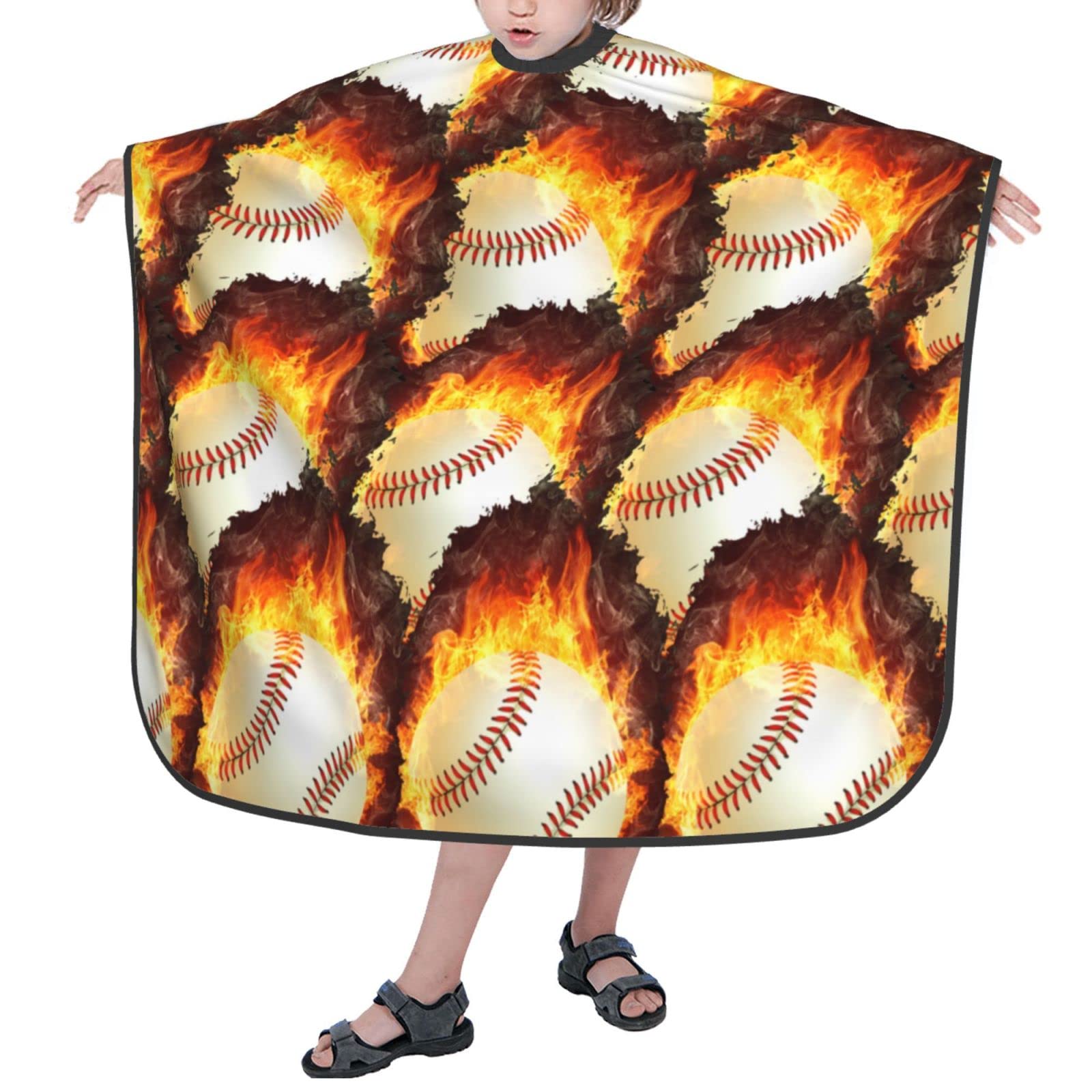**DJNGN 39x47in Kids Haircut Cape – Adjustable Salon Barber Cape for Softball, Baseball & Hip Hop Styling – Waterproof Hairdressing Apron for Boys & Girls (Perfect for Home, Salon & Sports Events)**