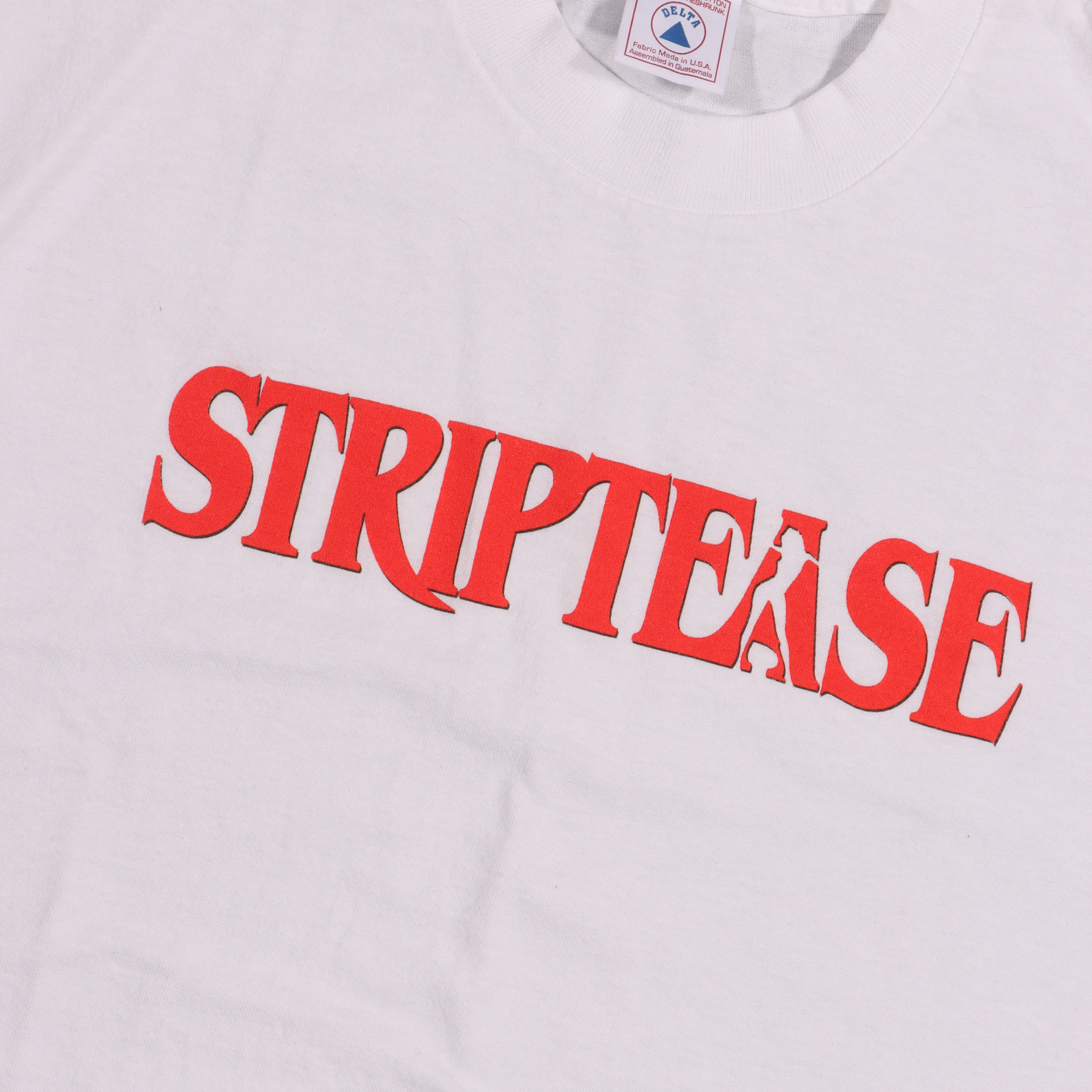 Vintage 1990s 'STRIPTEASE' Retro Logo Graphic T-Shirt - Unisex Cotton Tee for Casual Wear, 90s Nostalgia & Movie Fans