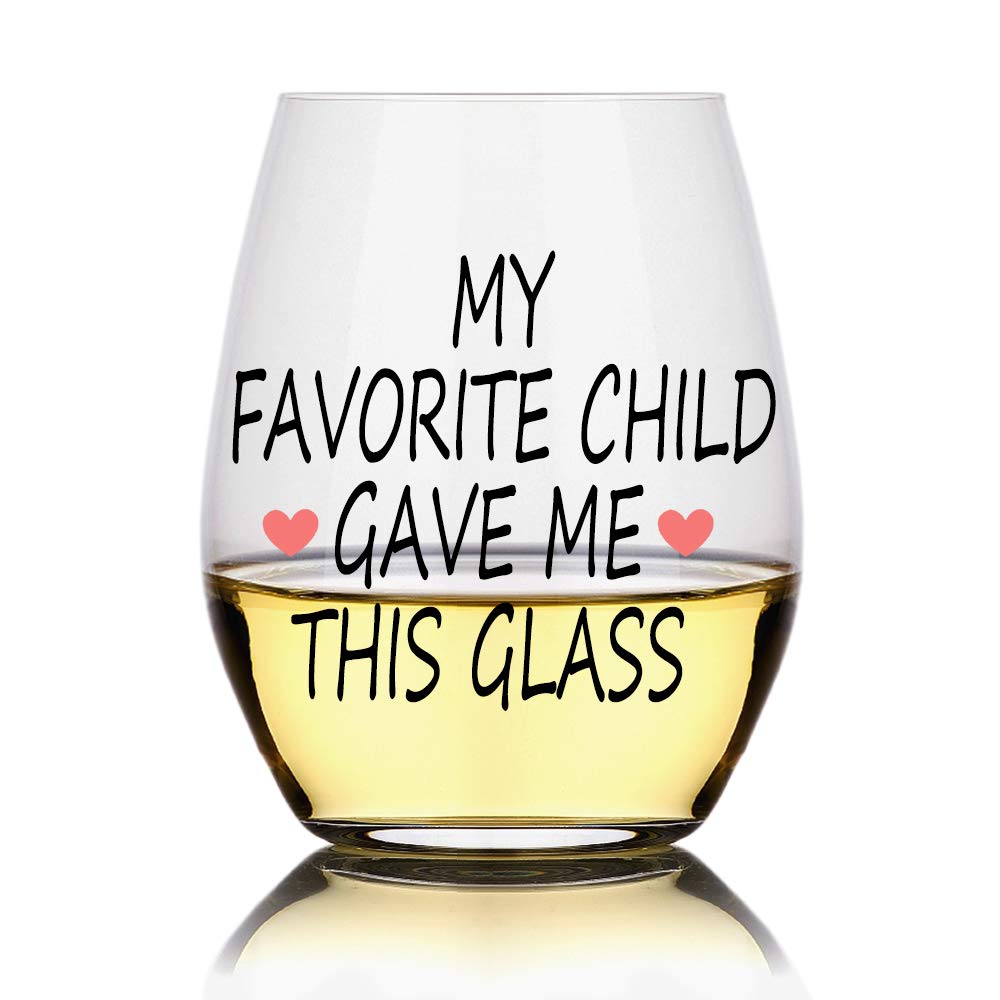 Funny Wine Glass for Mom - Best Novelty Birthday & Mother's Day Gift from Daughter/Son - Humorous Wine Cup for Women - Perfect Gift for Parents - Great for Parties, Relaxation & Celebrations