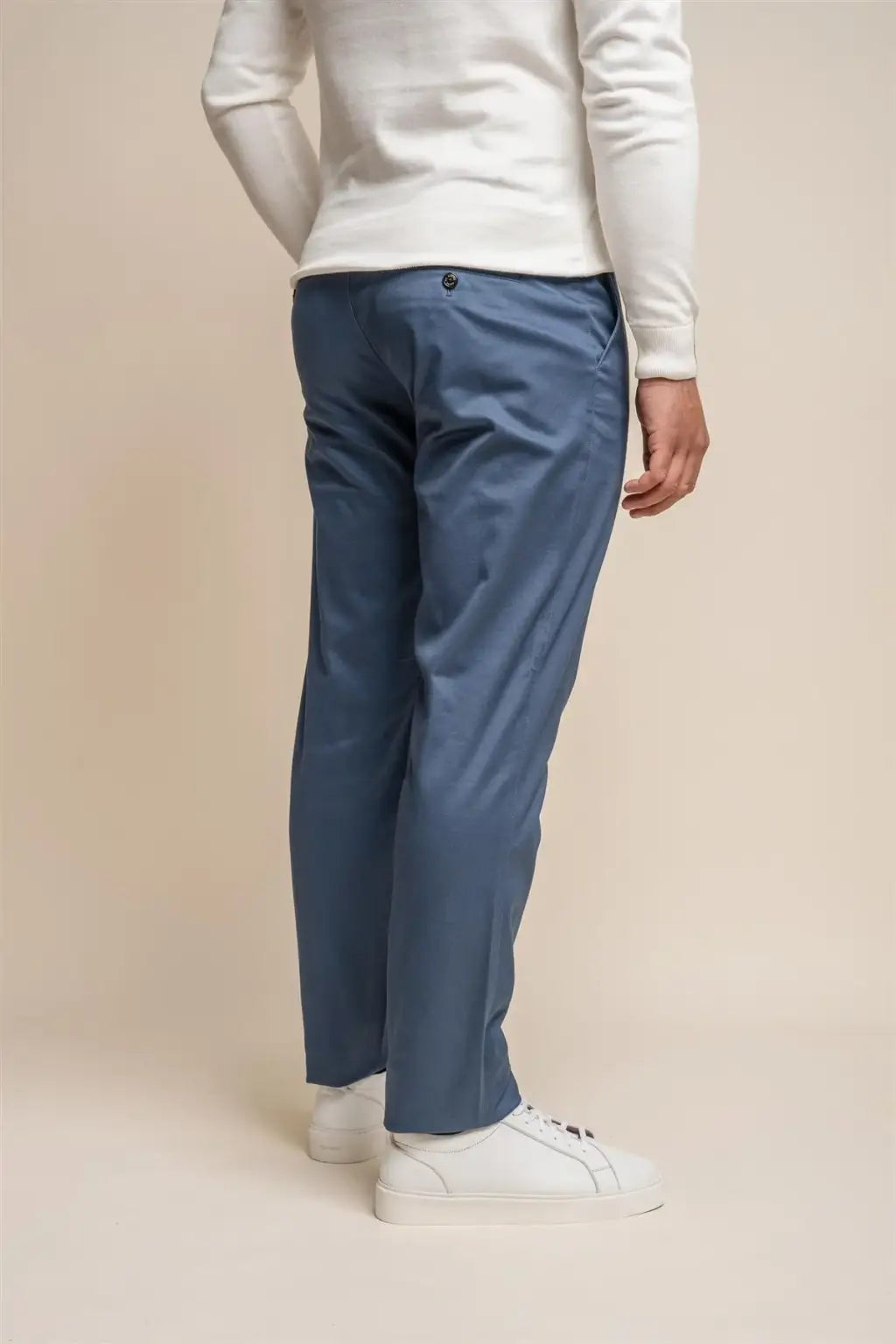 Cavani Men's Dakota Cobolt Chino Pants - Classic Slim Fit Stretch Comfort Casual Dress Pants for Office, Business, and Everyday Wear