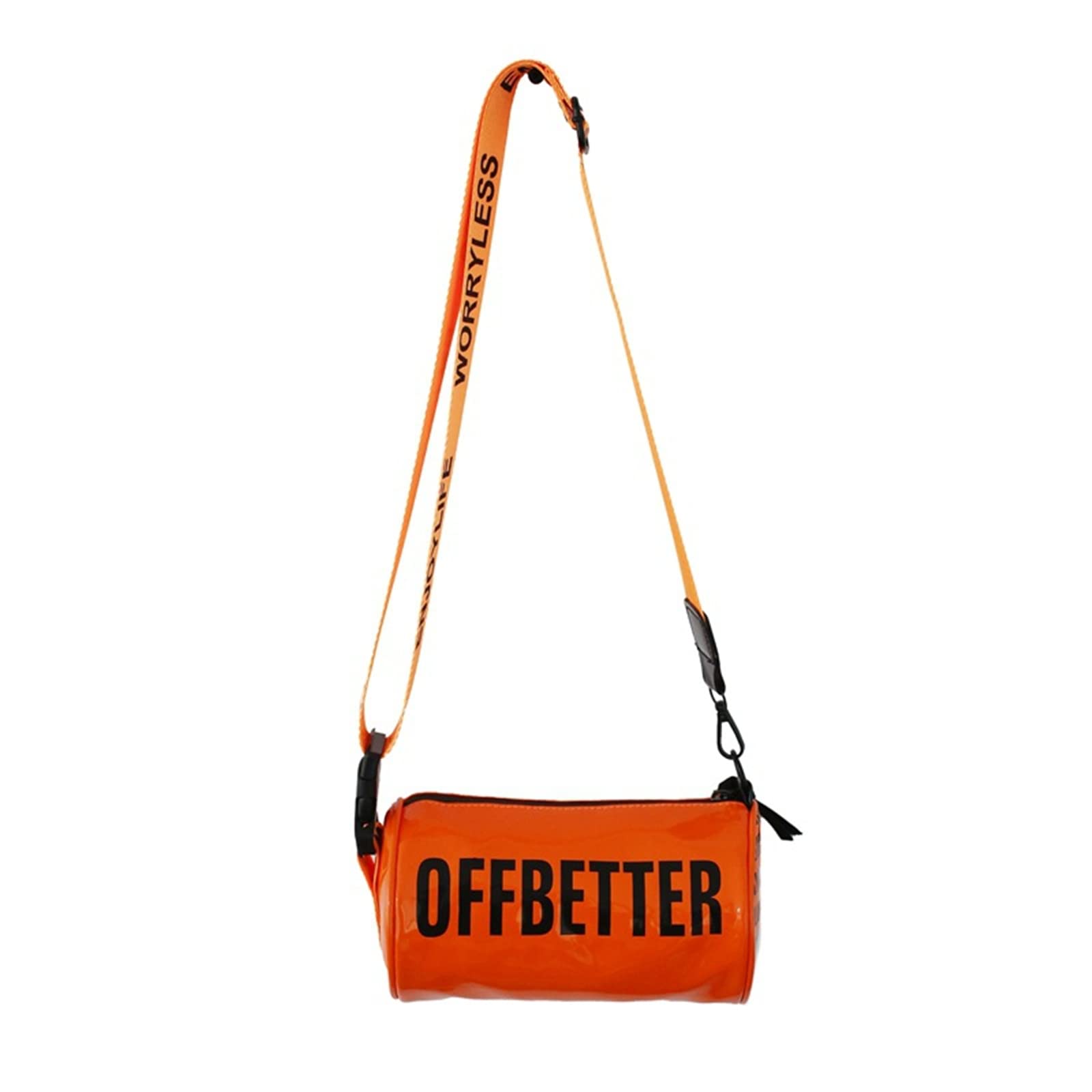 Lightweight Water-Resistant Nylon Crossbody Sling Bag for Women & Men - Multi-Pocket Shoulder Purse with Adjustable Strap (Orange) - Perfect for Travel, Hiking, and Everyday Use