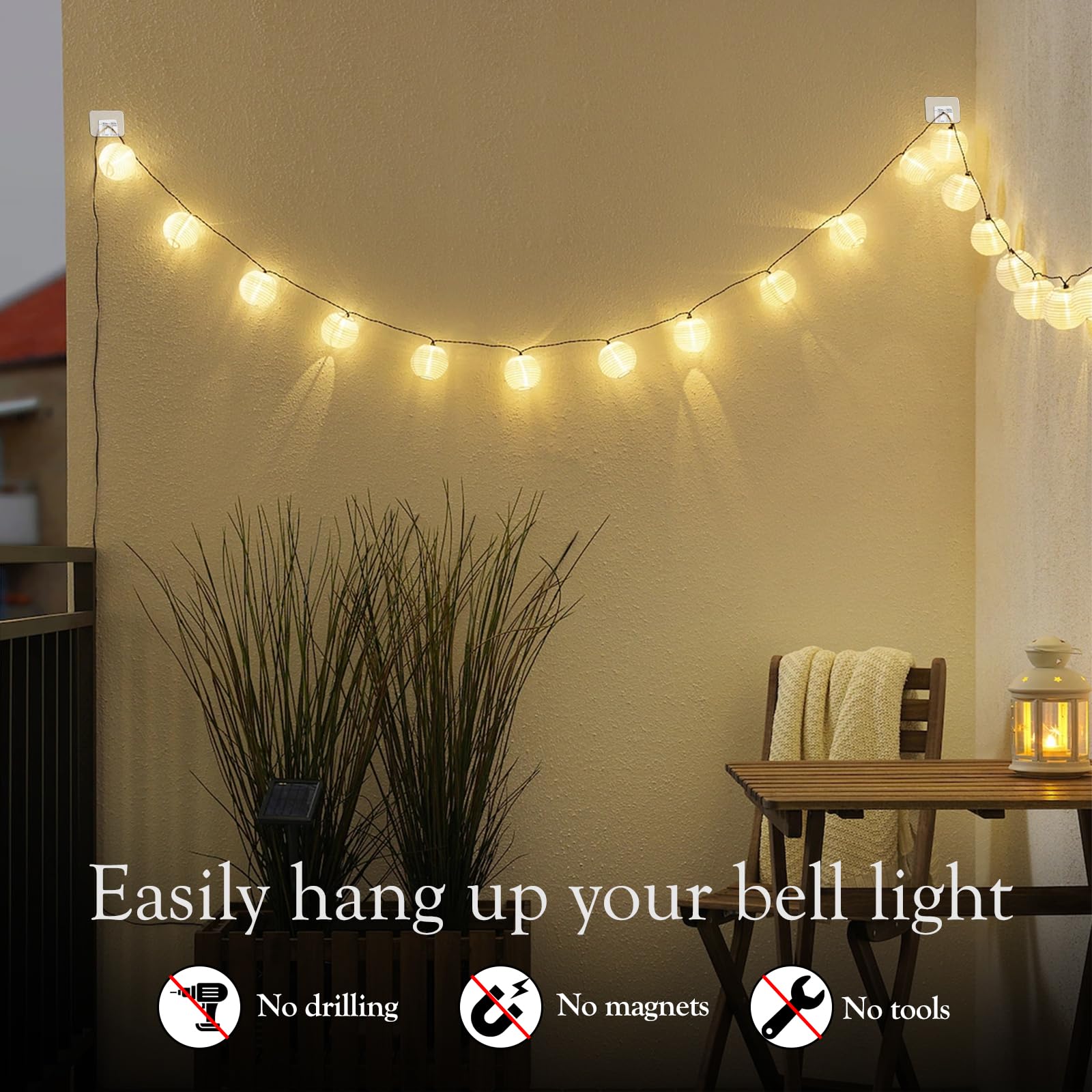 80Pcs Outdoor String Light Hooks - Heavy Duty UV-Resistant Cable Clips with Waterproof Adhesive for Christmas Lights & Rope Organization - Perfect for Patio & Garden Decor