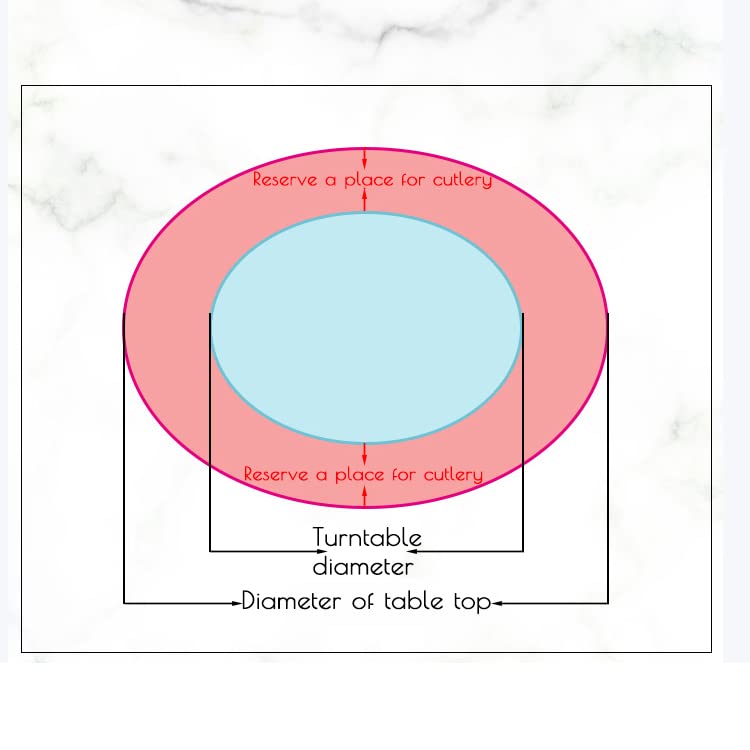 Premium 50cm Tempered Glass Lazy Susan Turntable - Round Rotating Serving Tray with Smooth Aluminum Alloy Bearing for Dining Table, Kitchen Counter, Buffet Display, and Party Serving (dbxue-003)