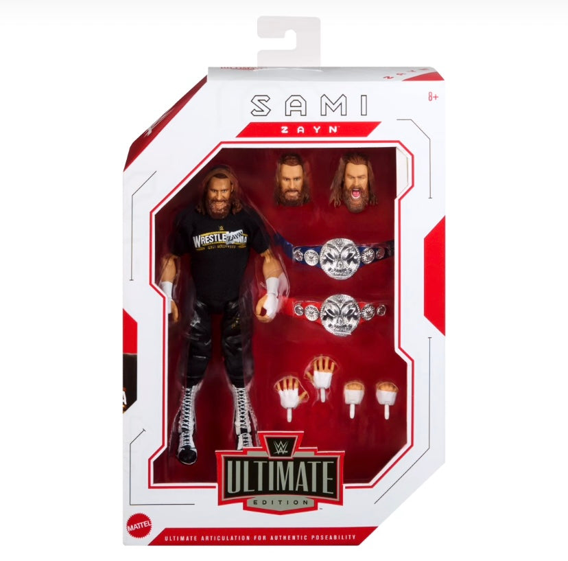 WWE Ultimate Edition Sami Zayn Action Figure - Collectible Wrestling Toy for Fans, Kids & Adults - Perfect for Display, Play & Gifts