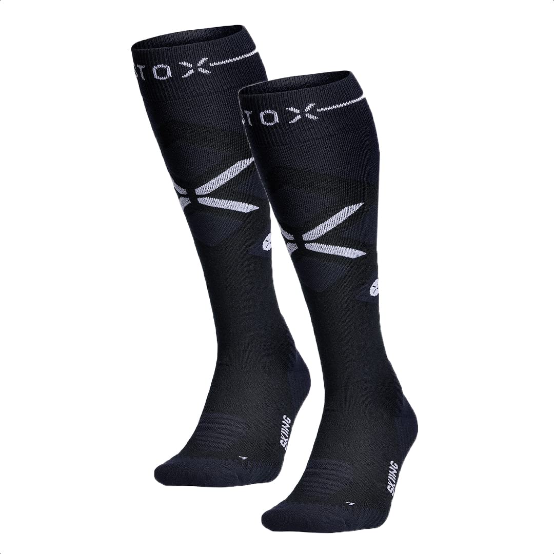 STOX Energy Socks - Premium Merino Wool Ski Socks for Men, Warm & Breathable Compression Socks for Skiing & Snowboarding - Prevent Cold Feet & Cramps - Ideal for Winter Sports & Outdoor Activities