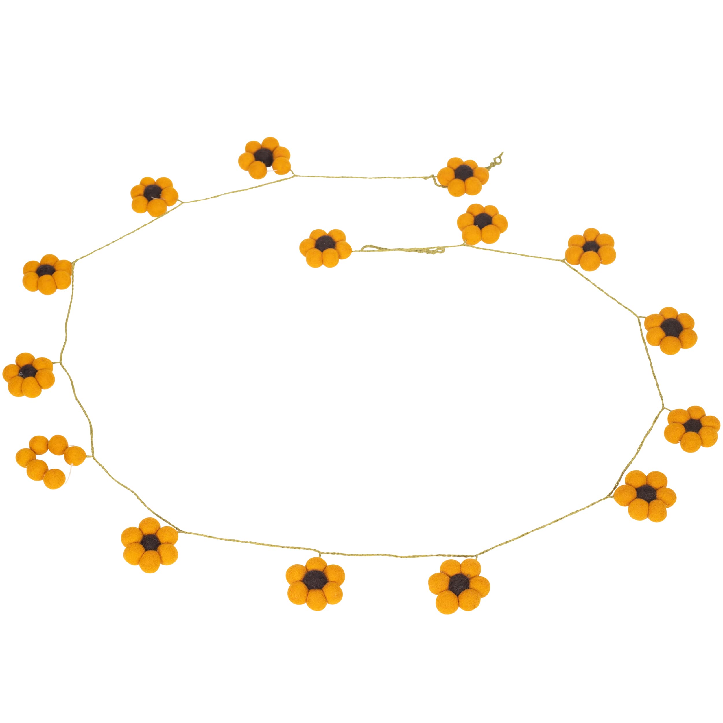 Sunflower Felt Flowers Garland for Home Decor & Parties