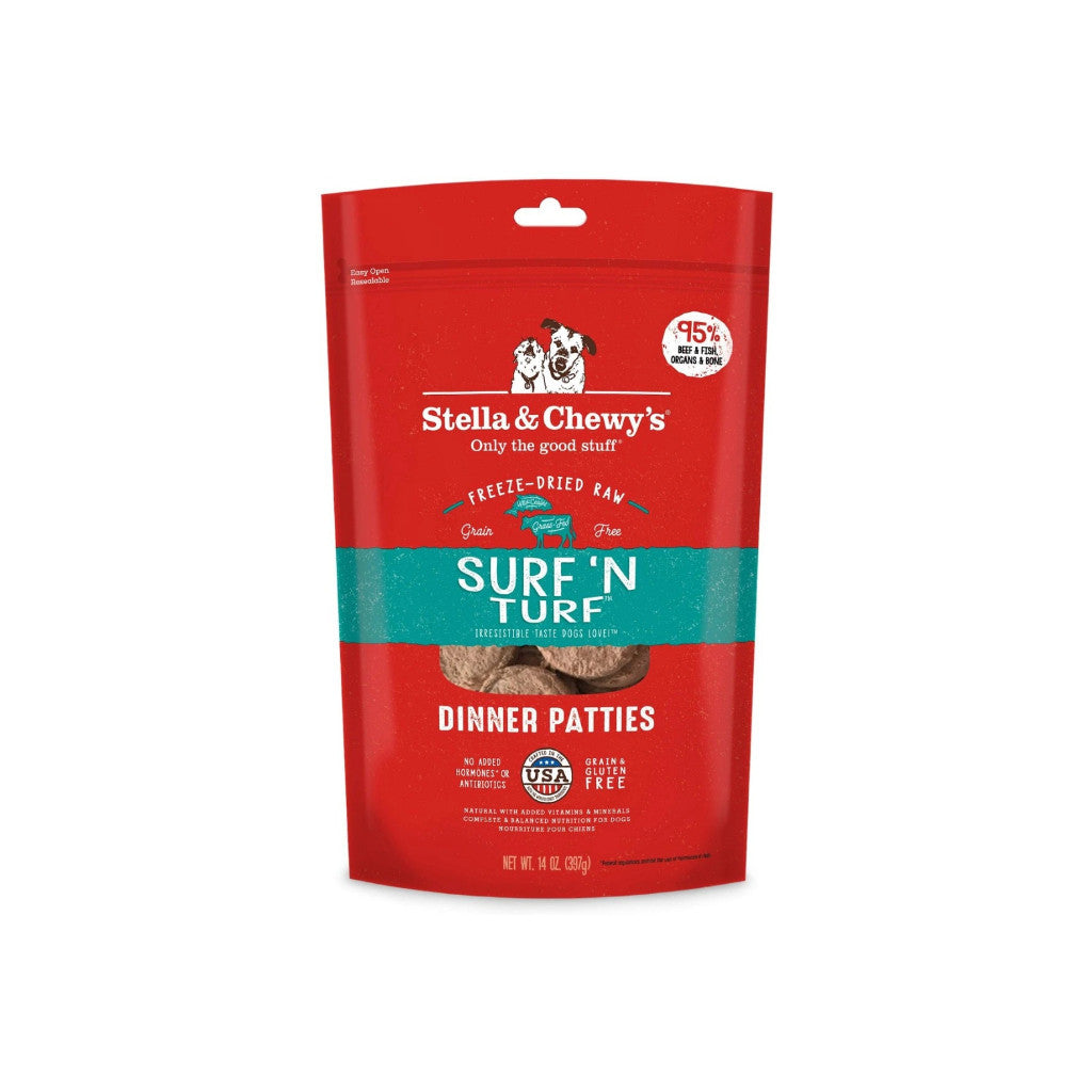 Stella & Chewy's Freeze-Dried Raw Dinner Patties for Dogs - 14oz & 25oz Sizes | Grain-Free, High-Protein, Complete Nutrition for Healthy Digestion | Perfect for Small & Large Breeds, Travel & Training Treats