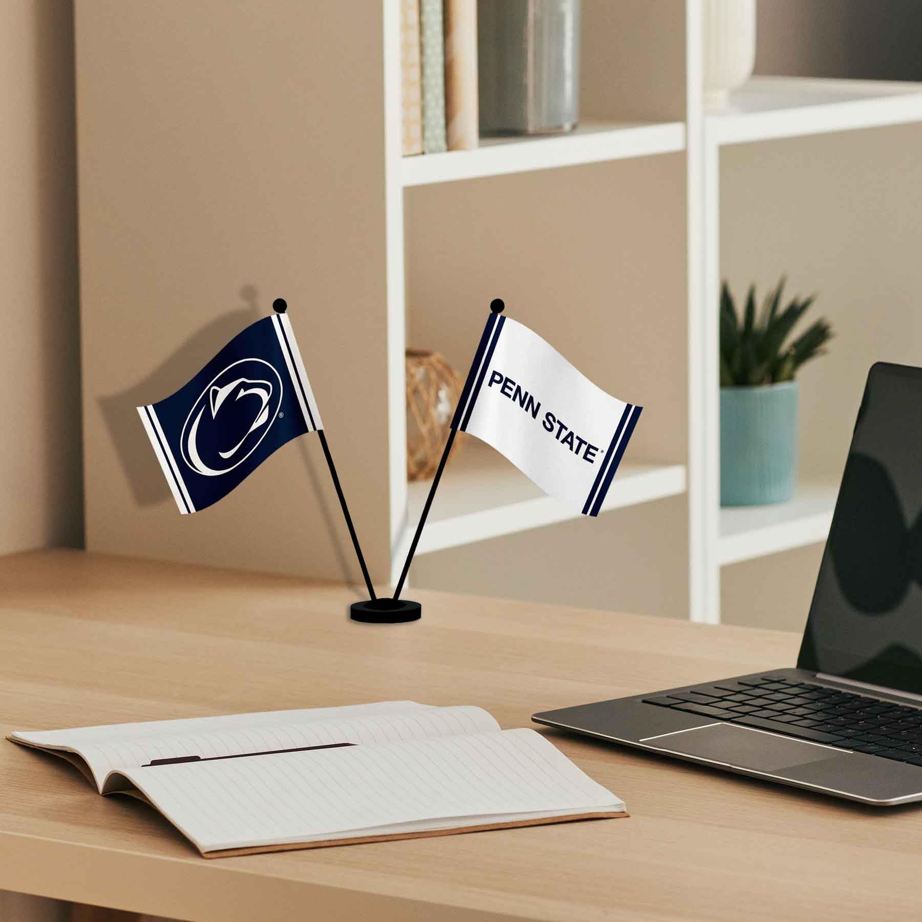 WinCraft Penn State Nittany Lions Desk Flag & Table Top Banner - Perfect for Office Decor, College Football Game Days, and Home Team Spirit Display