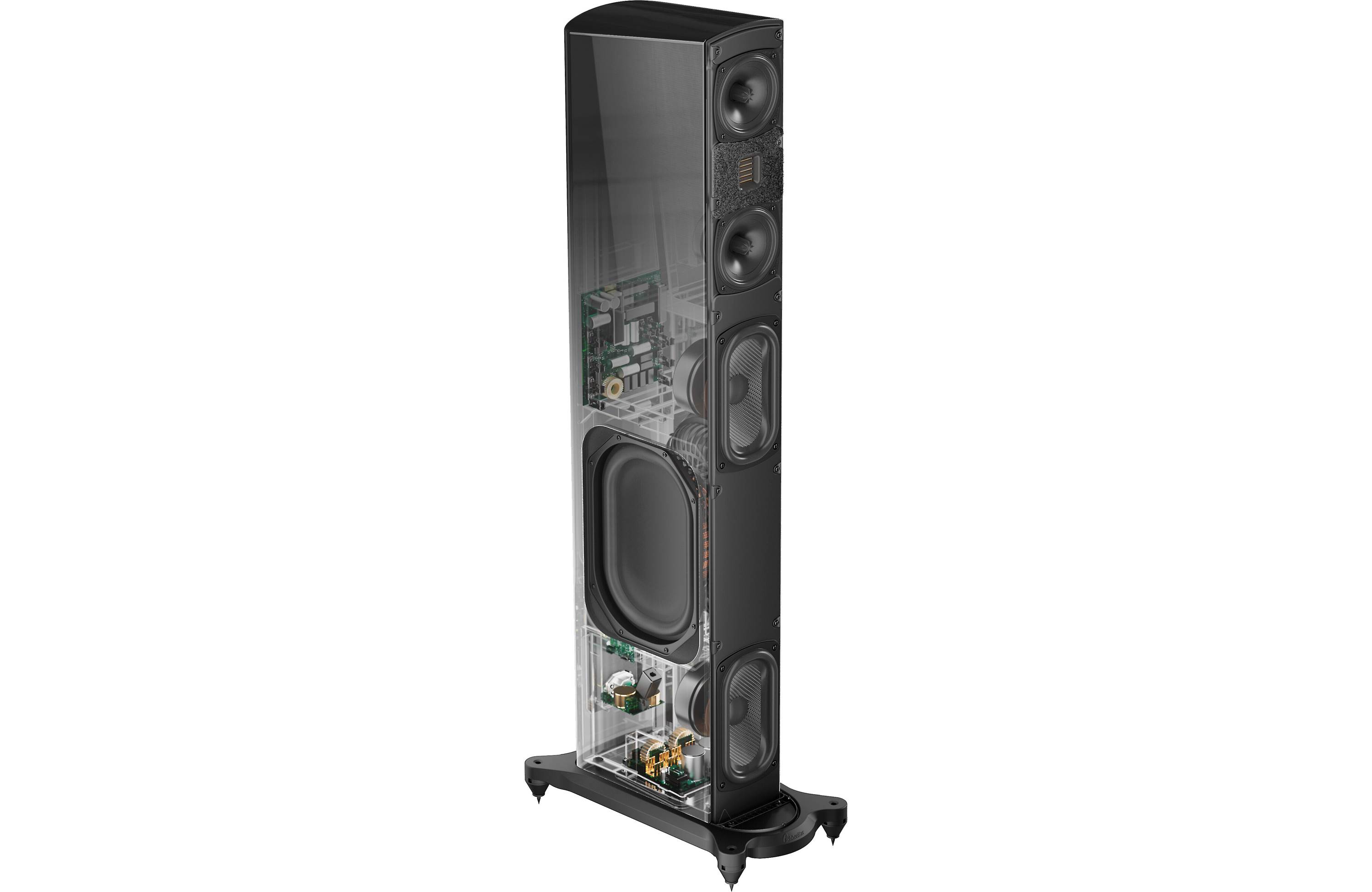 GoldenEar T66 High-Performance Tower Speakers with Powered Bass - Premium Home Audio System for Movies, Music & Gaming (Pair)