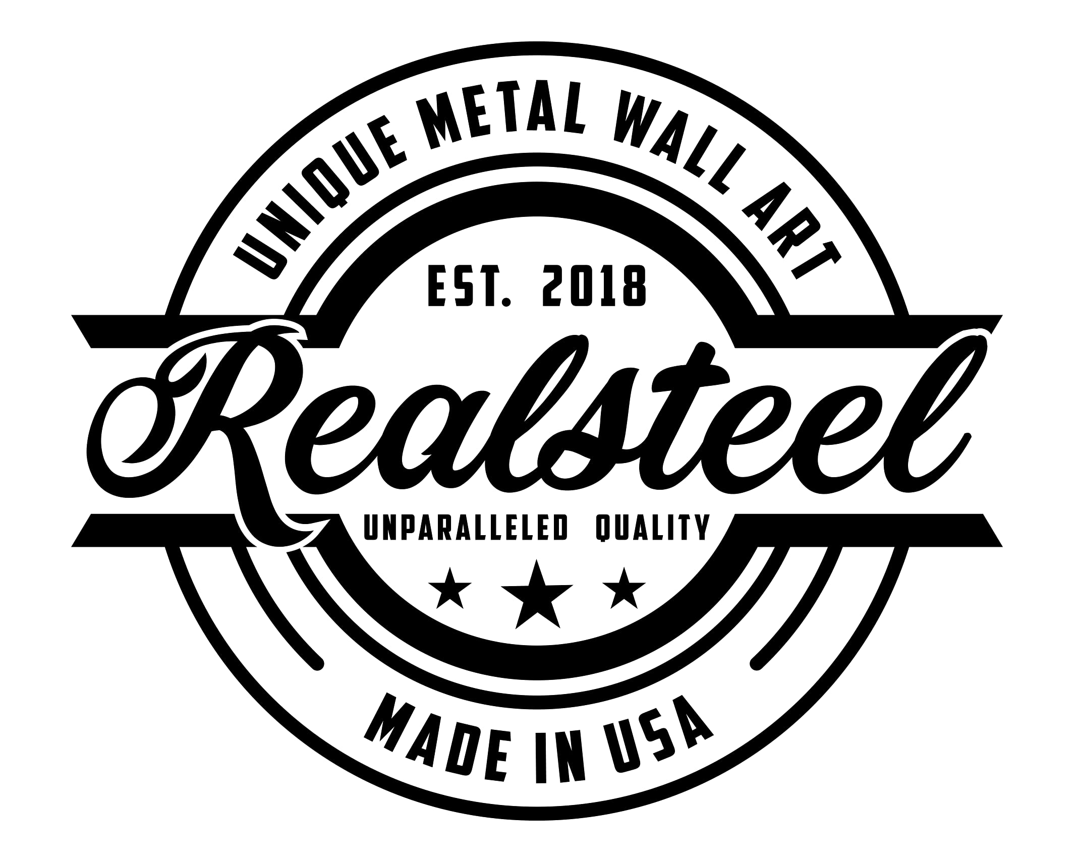 RealSteel Forest Campfire Monogram - Custom Metal Wall Art & Personalized Home Decor for Outdoor Spaces - Perfect for Backyards, Deer Hunting Cabins, Campgrounds & Fire Pit Areas - Rustic Cabin Decor & Unique Gift Idea