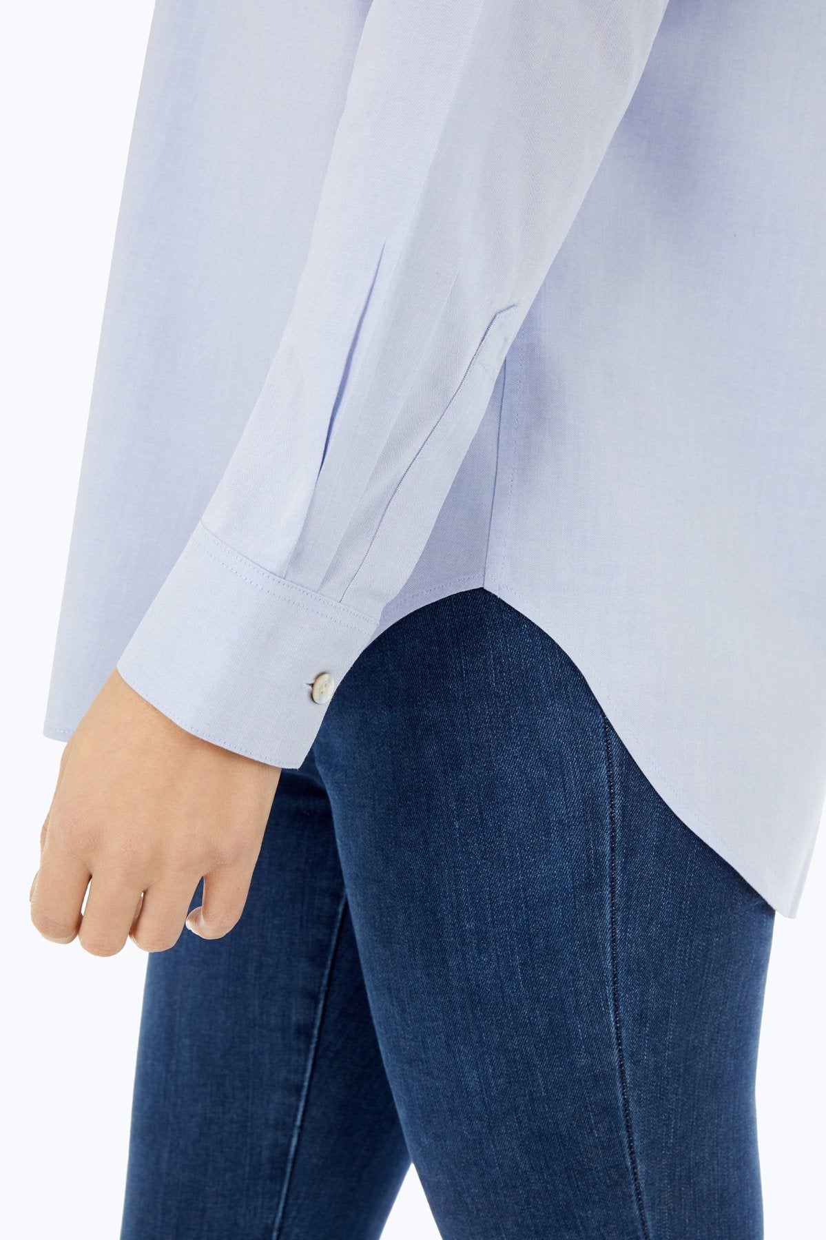 Men's No-Iron Pinpoint Long Sleeve Tunic Shirt - Wrinkle-Free Comfort for Work, Travel & Casual Wear