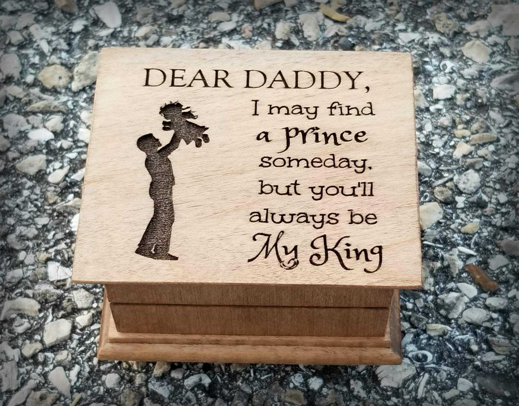 Personalized Engraved Wooden Music Box for Dad - Unique Father's Day Gift Idea - Birthday, Anniversary & Retirement Present - Plays 20 Classic Melodies - Perfect for Bedside, Office Desk or Keepsake Display