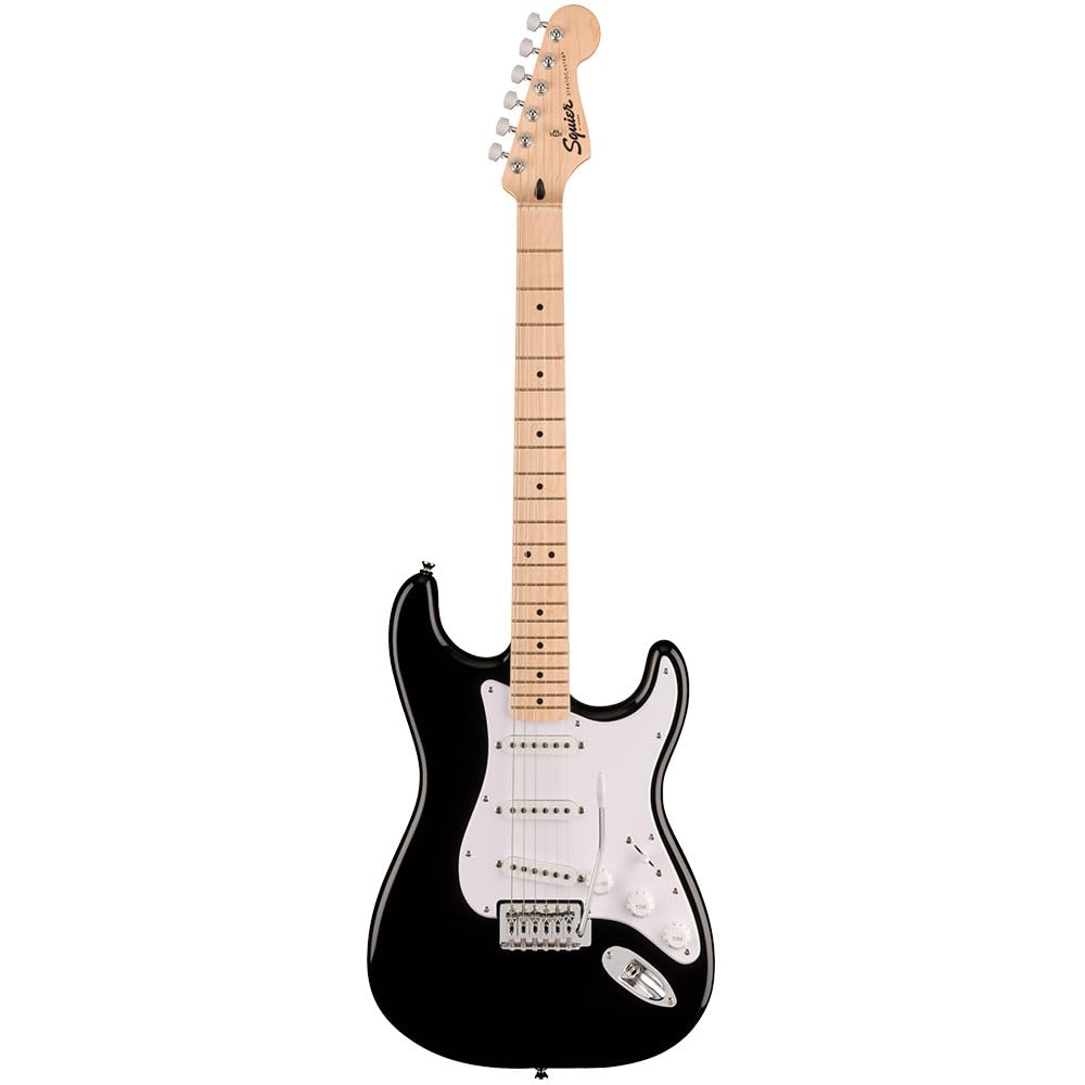 Squier 6 String Solid-Body Electric Guitar for Beginners - Right Handed, Black (Model 0373152506) | Perfect for Rock, Blues & Home Practice