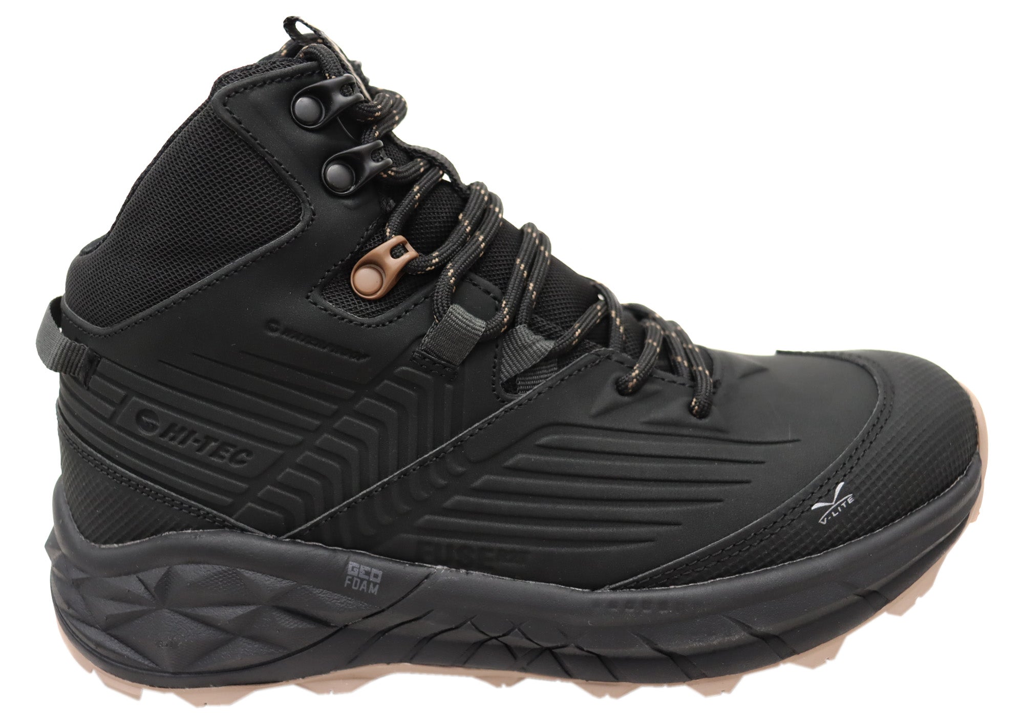 Hi-Tec Women's Geo Fuse Trek Mid WP Waterproof Hiking Boots - Lightweight & Durable for Outdoor Adventures, Trail Walking & Mountain Climbing