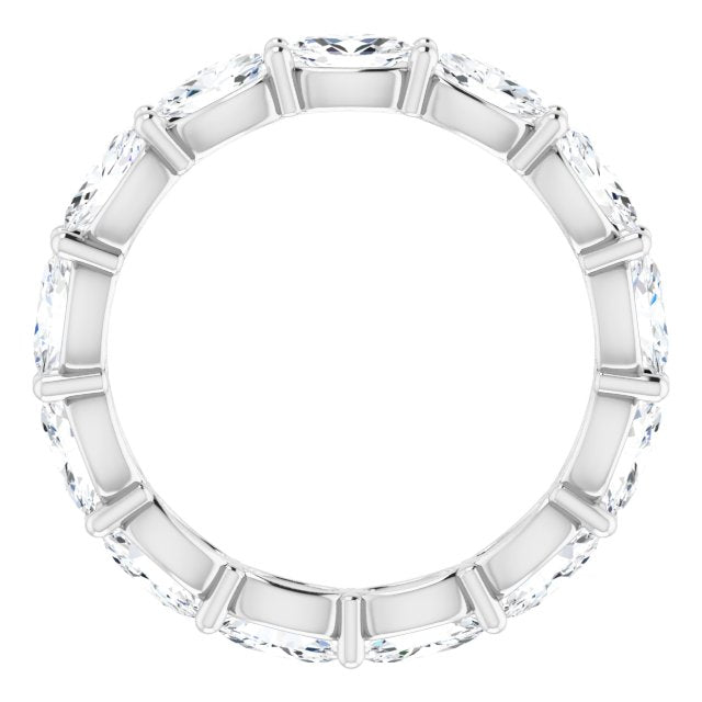 2.73 Carat Oval Diamond East West Eternity Band Ring for Women - Elegant Wedding, Engagement, Anniversary Jewelry Gift