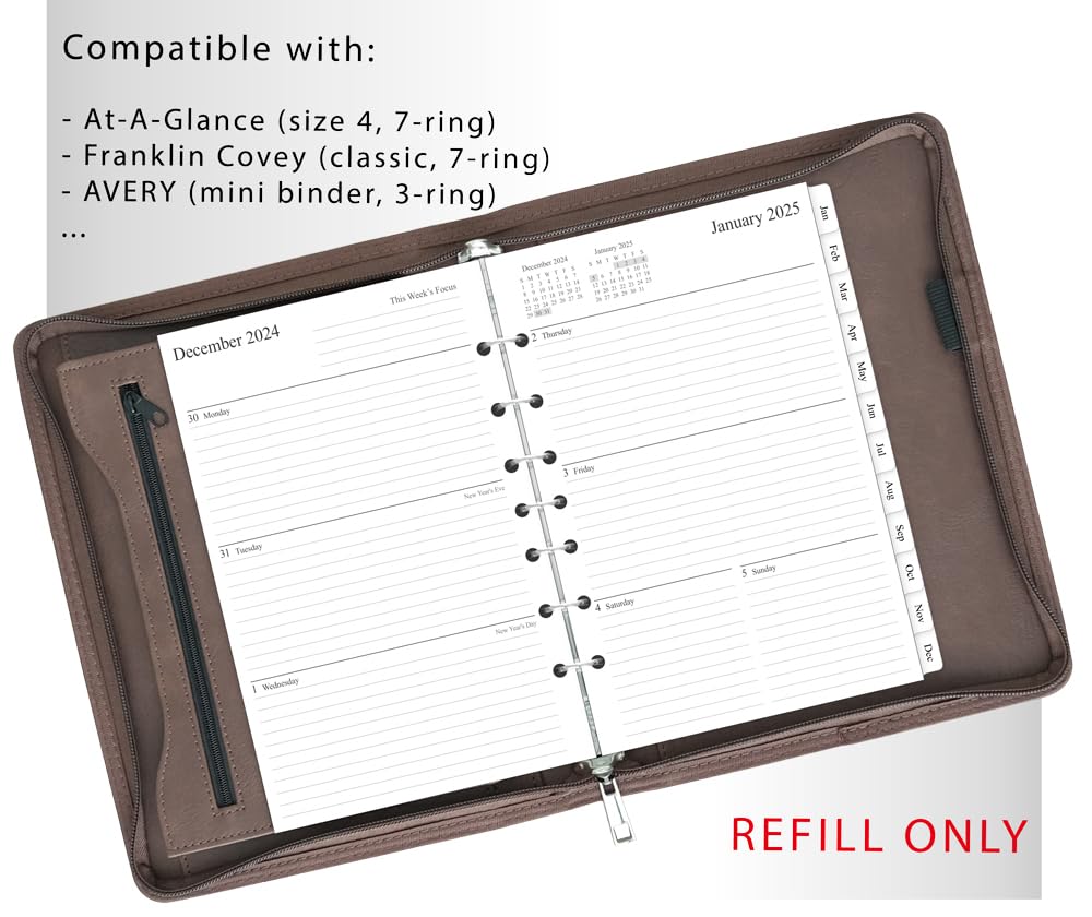 Newestor 2025 Weekly & Monthly Planner Refill - 5.5