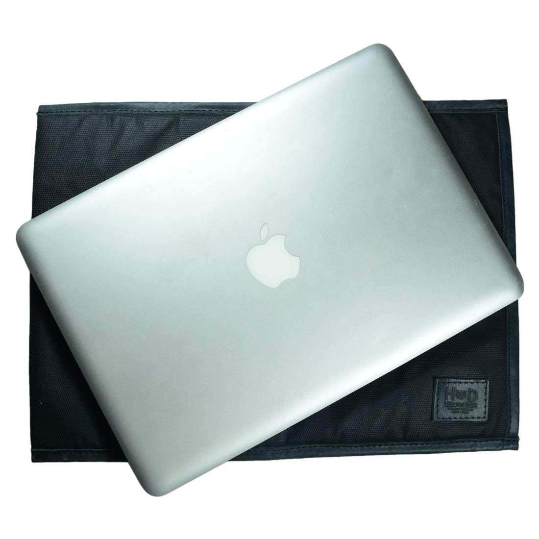 Hide & Drink Waxed Canvas Laptop Sleeve for MacBook Air/Pro 13 Inch (M1 Chip Compatible) - Handmade Charcoal Black Protective Case | Perfect for Office, Travel & School