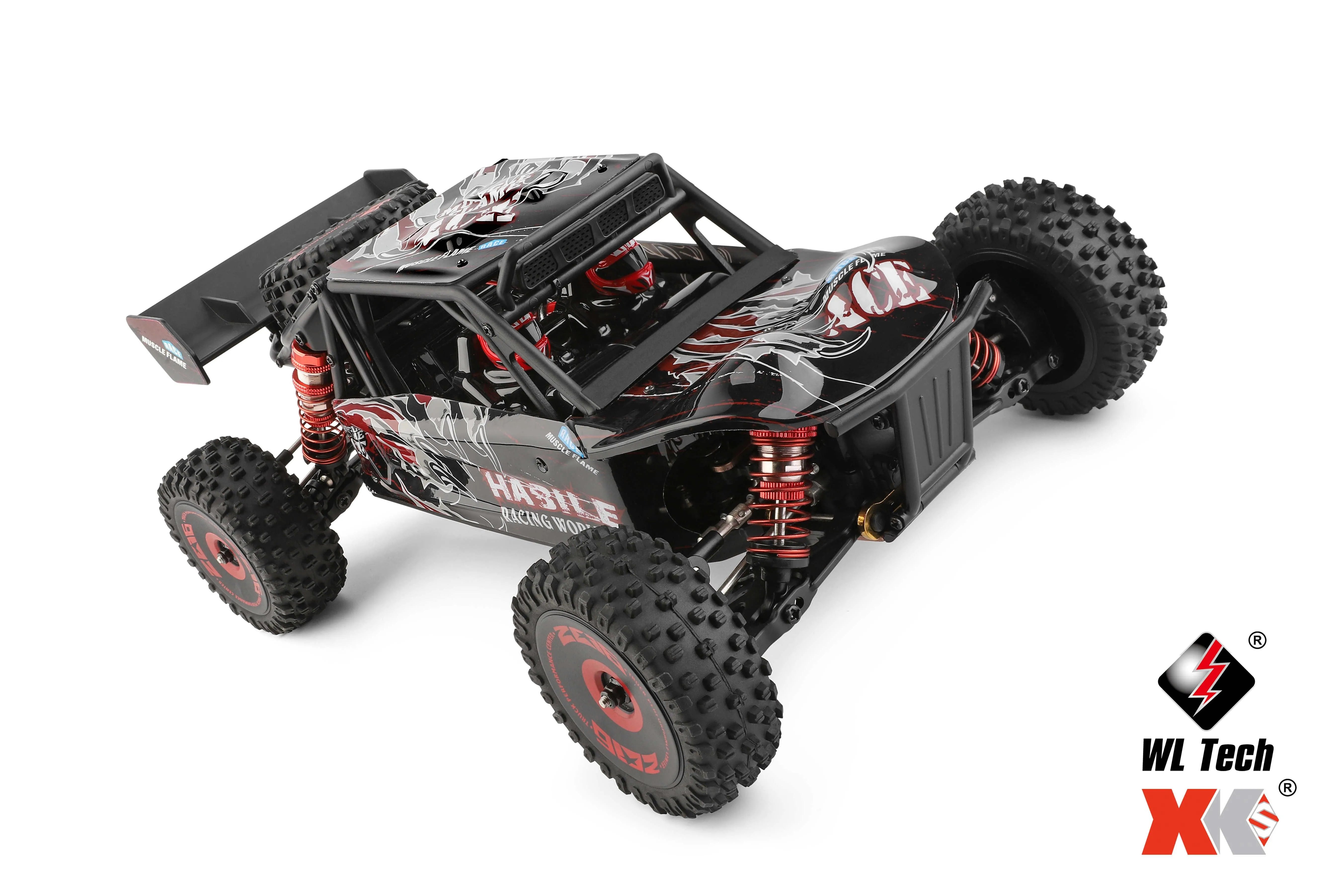 WLtoys 124016 V2 1/12 Scale 2845 4300KV Brushless Motor RC Car - High Speed Remote Control Off-Road Vehicle for Adults & Kids, Perfect for Backyard Racing, Drifting and Outdoor Adventure
