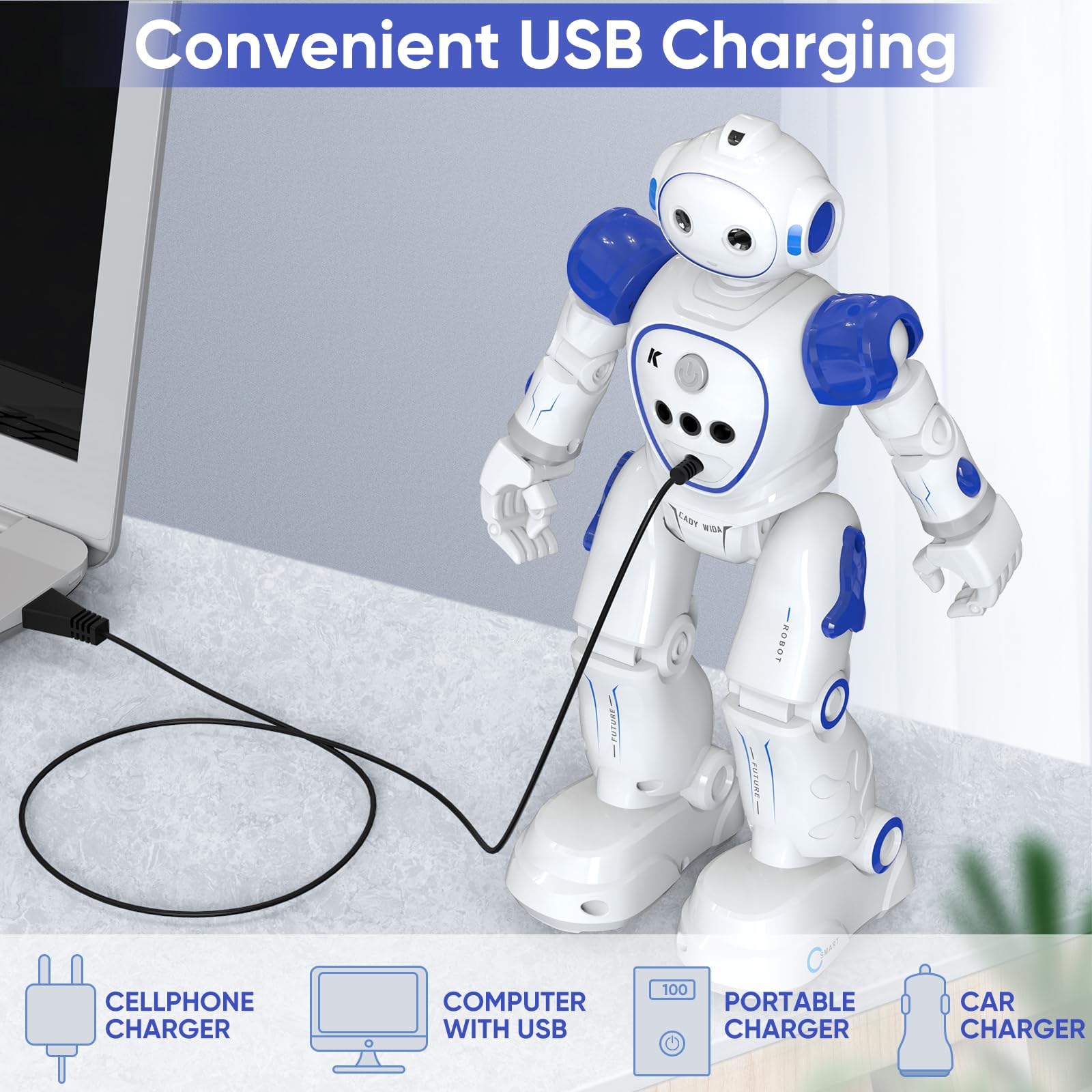 Smart Programmable RC Robot Toy for Kids Ages 8+ | Gesture-Sensing, USB Rechargeable, Remote Control STEM Toy | Perfect Birthday Gift for Boys & Girls | Fun for Indoor Play, STEM Learning & Interactive Games