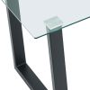 Franco/Axel 5-Piece Black Dining Set with Gray Chairs - Perfect for Modern Kitchens, Small Spaces & Apartment Dining Rooms