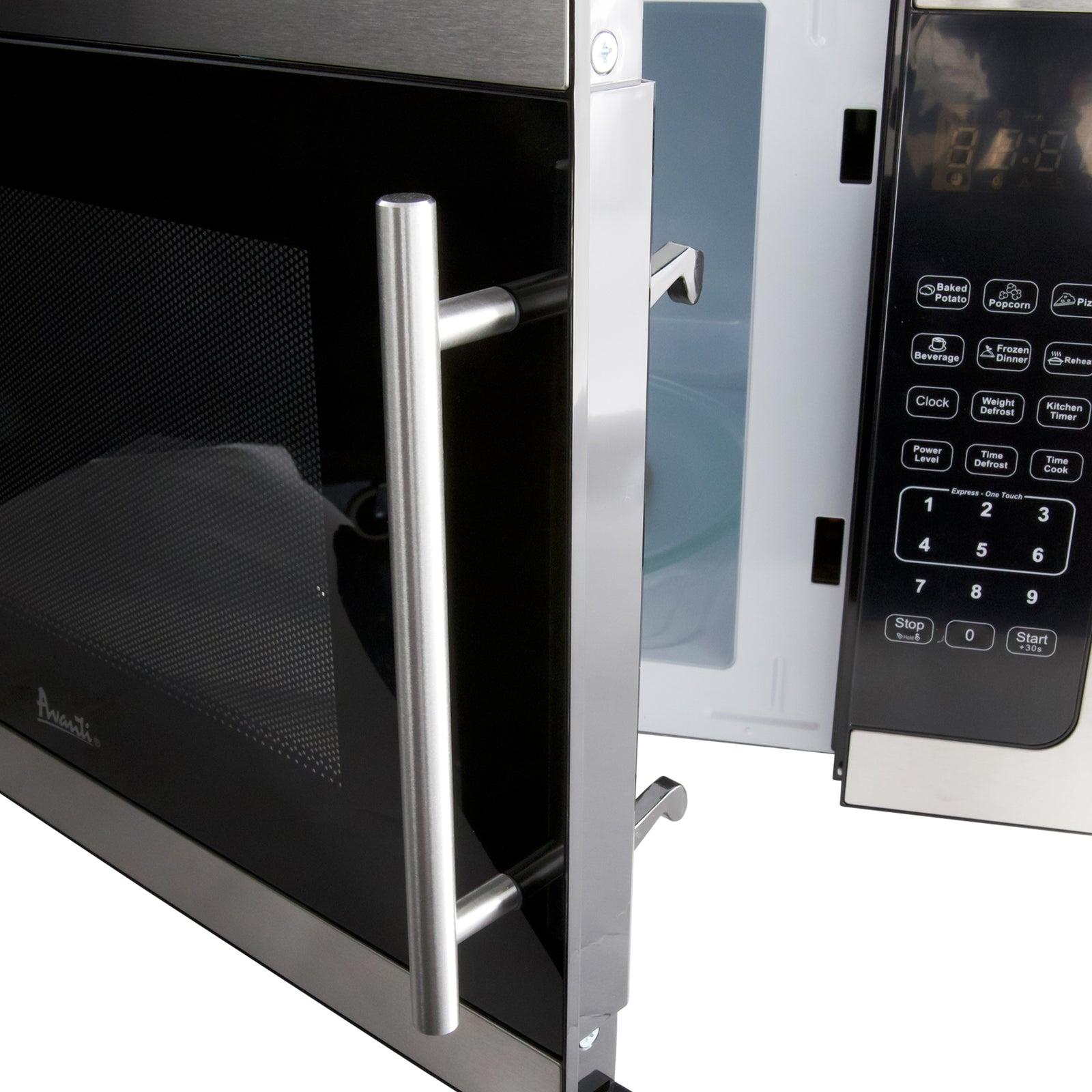 Avanti MT150V3S 1.5 Cu. Ft. Countertop Microwave Oven - Stainless Steel, 1000W, Sensor Cooking, Child Lock - Perfect for Dorms, Offices & Small Kitchens