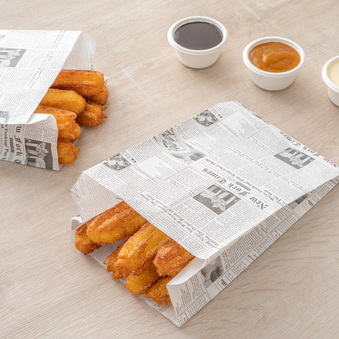 Eco-Friendly Newsprint Paper French Fry & Snack Bags - 5