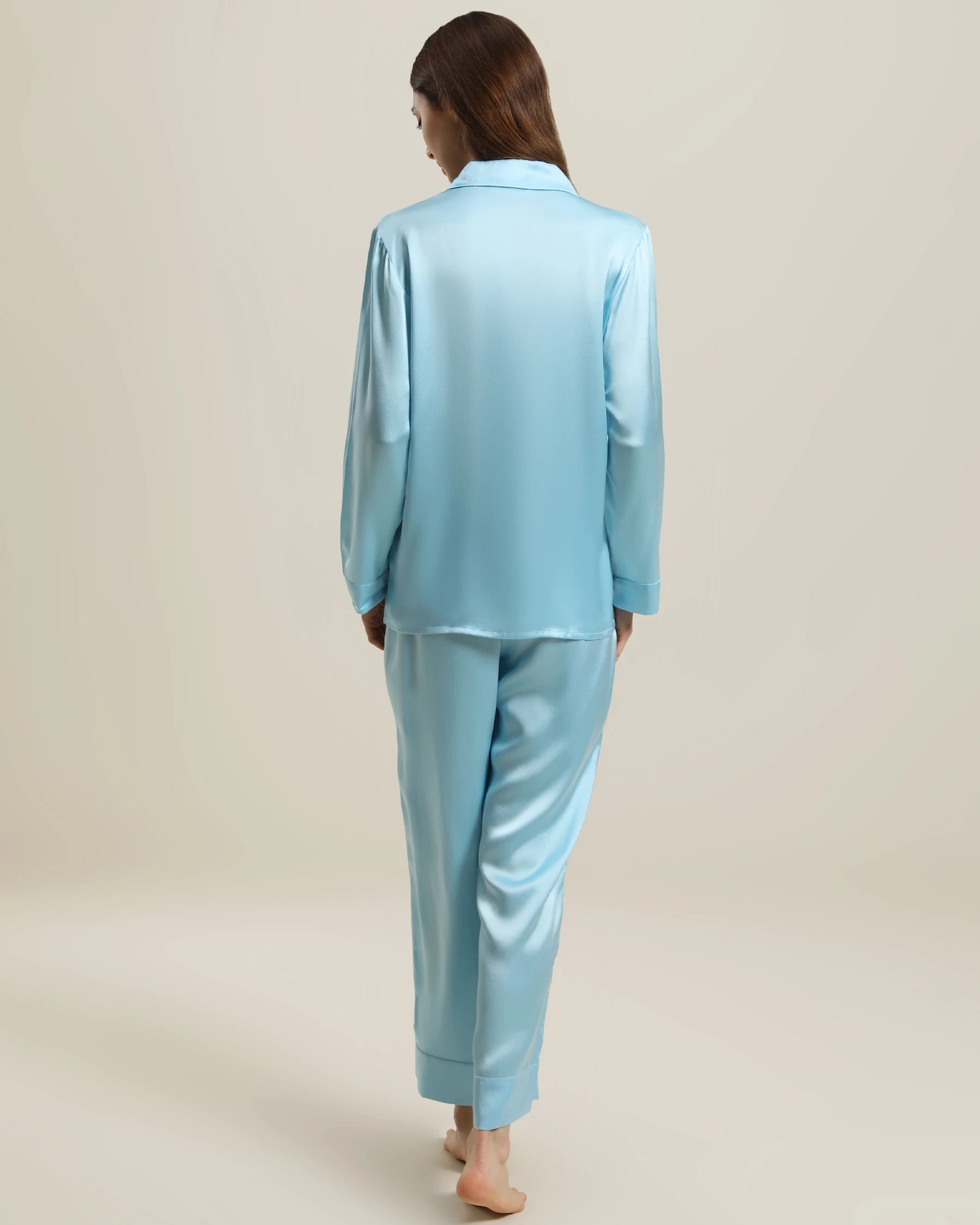Luxury Women's Silk Pajama Set - Soft 100% Mulberry Silk Two-Piece Sleepwear for Women, Perfect for Relaxing at Home, Spa Days & Romantic Getaways