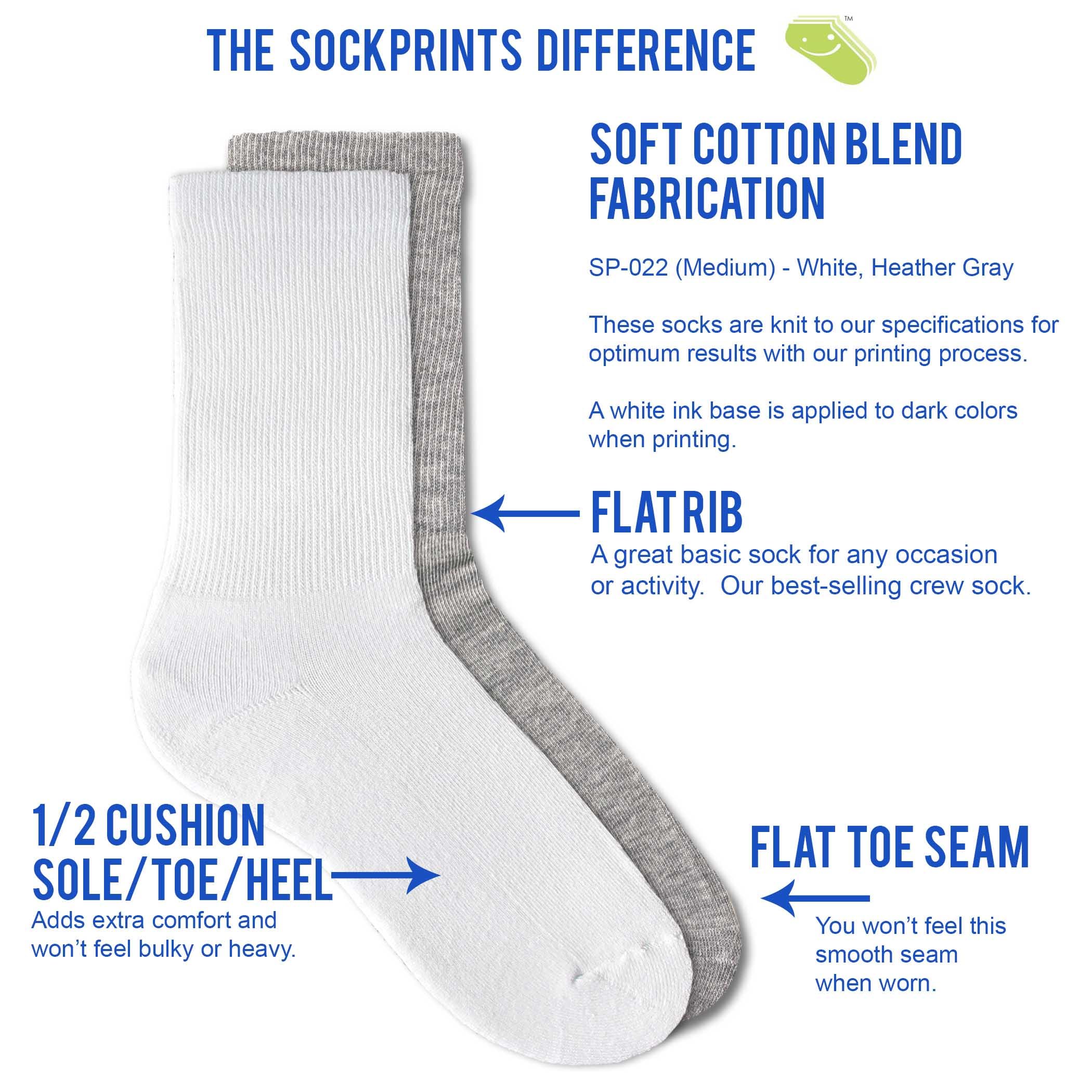 Sigma Sigma Sigma Sorority Socks - Greek Letter Crew Socks with Heart Designs in White, Pink & Heather Gray - Perfect for Sorority Events, College Gifts & Greek Life Apparel
