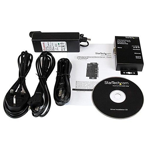 StarTech.com 1 Port RS232 Serial to Ethernet Device Server - PoE Powered (Power Over Ethernet) - Serial over IP Adapter for Remote Access - Ideal for Industrial Automation, POS Systems & Data Centers (NETRS2321POE)