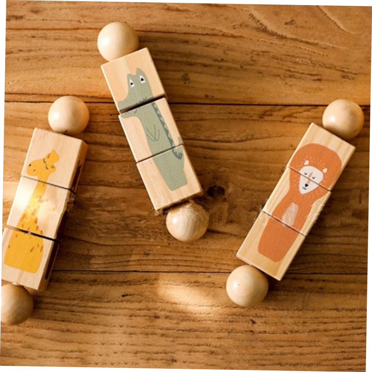 **Phenofice Wooden Baby Rattles - Natural Wooden Teething Toys for Newborns & Infants, Safe & Portable Handheld Rattle Toys for Sensory Play, Baby Shower Gifts, Nursery & Travel**