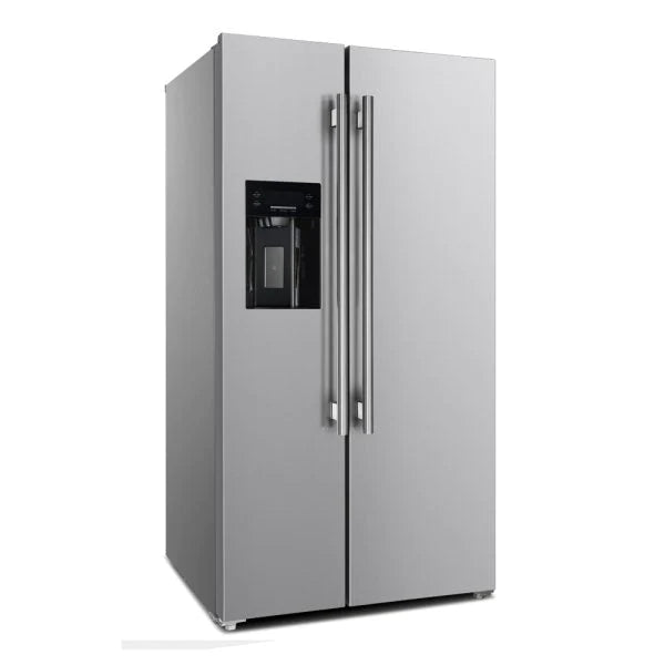 Forno 36 Inch Counter Depth Side by Side Refrigerator with Water and Ice Dispenser - Energy Efficient Stainless Steel Fridge for Modern Kitchen (Model FFRBI1844 36SB) - Perfect for Family Homes, Entertaining & Open Concept Living Spaces