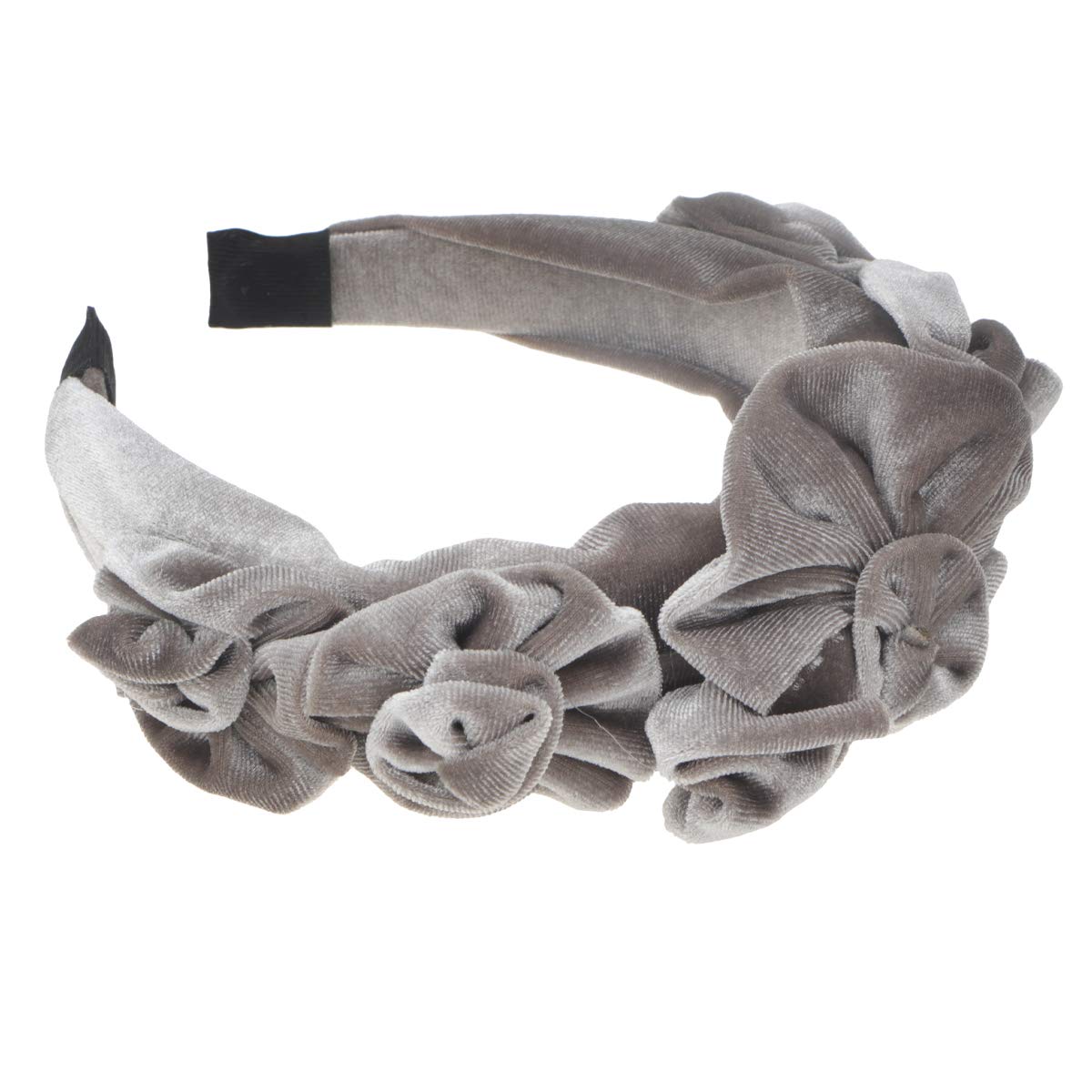 5 Pack Women's Chunky Wide Cloth Headbands for Short Hair - Spa, Workout & Everyday Use - Thick Hair Bands with Floral Design for Women & Flower Girls
