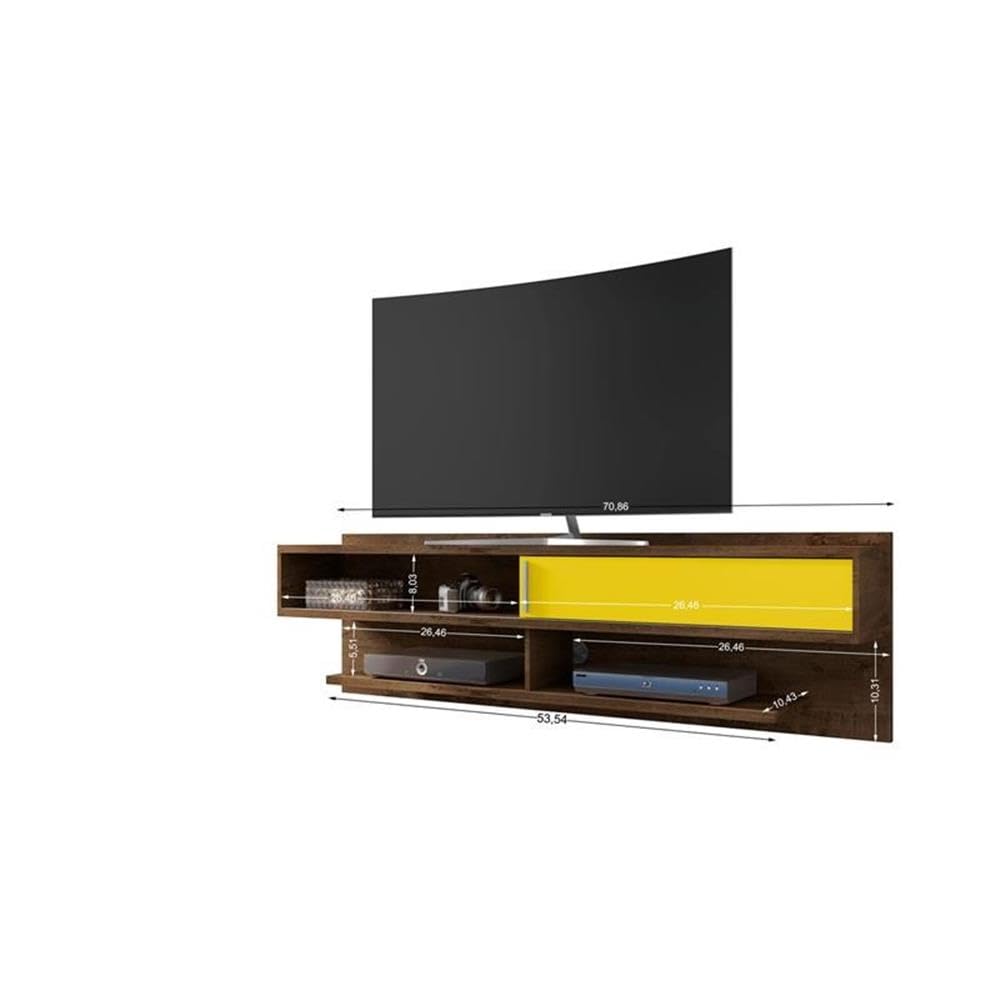 Modern Floating TV Stand with Media Shelves - 70.86