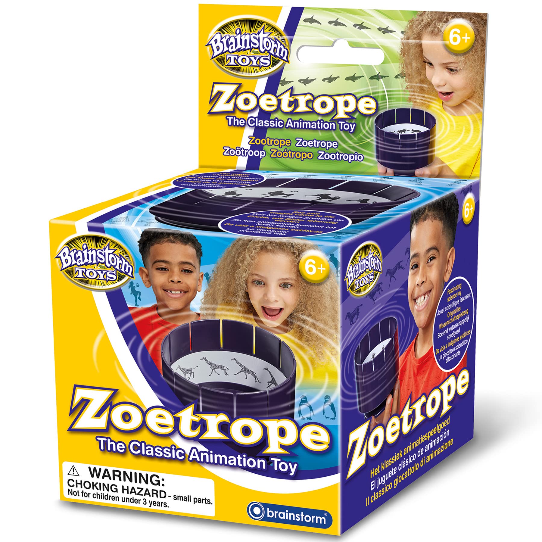 Brainstorm TOYS - Classic Animation Toy, Zoetrope, Small | Fun & Educational STEM Gift for Kids, Perfect for Learning Motion & Science at Home or School