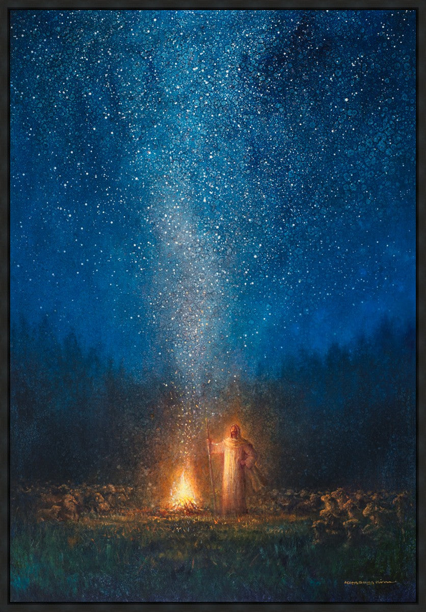 He Will Protect Us Large Wall Art - Gallery Wrap Canvas Painting - Religious Home Decor for Living Room, Bedroom & Office