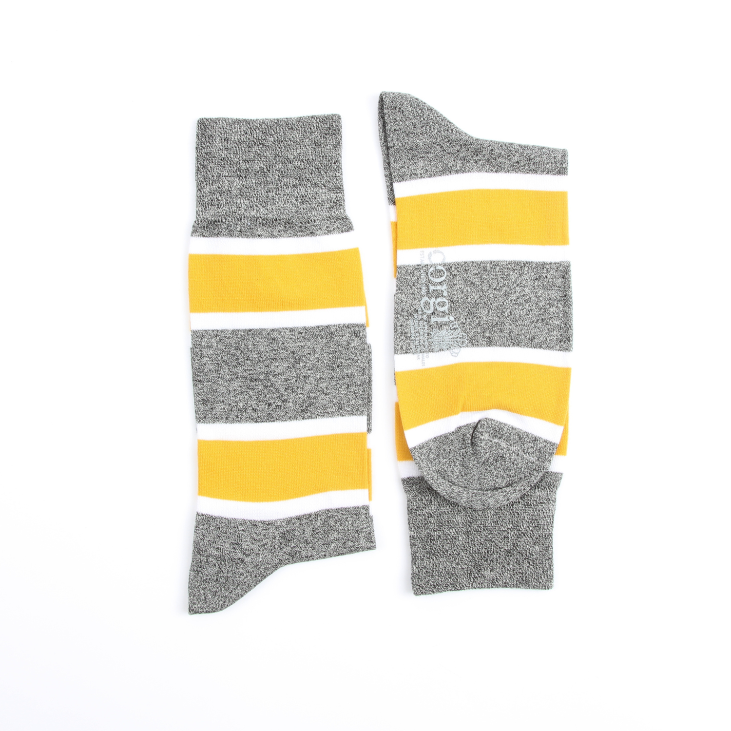 Men's Cotton Striped Socks - Breathable & Comfortable Casual Crew Socks for Everyday Wear, Work, Gym and Sports