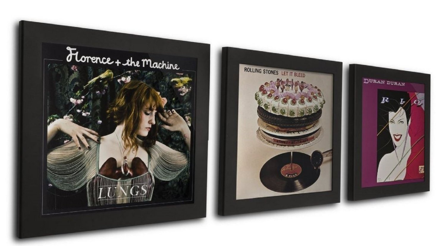 Play & Display Record Frame Triple Pack (Black) - Perfect for Vinyl Record Storage, Wall Decor, and Music Lover Gifts