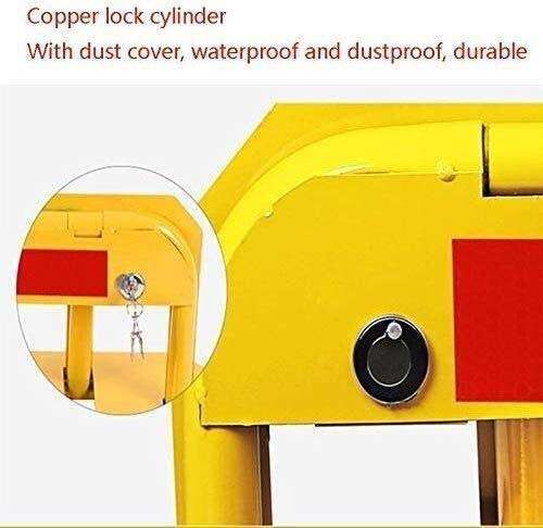 Heavy Duty Parking Lock - Anti-Theft Parking Barrier & Bollard for Securing Car Spaces - Thick Crash-Proof Star Anise Design, No Drilling Required (Perfect for Residential Driveways, Commercial Lots & Private Parking Enforcement)