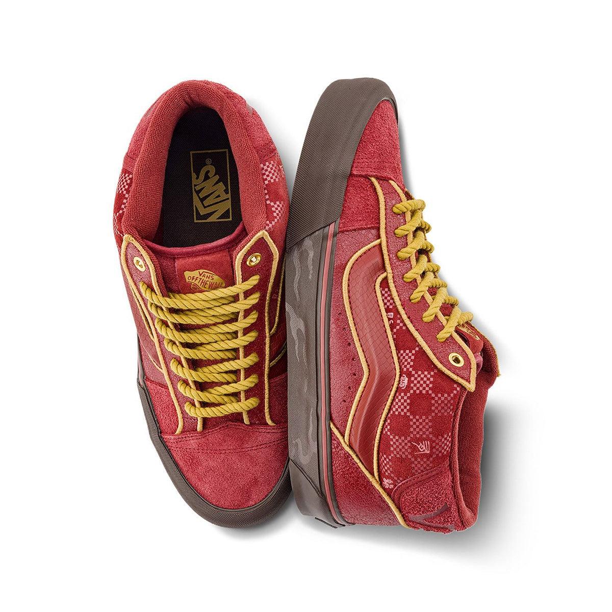 Knu Mid Skool Year of the Dragon 'Dark Red' Sneakers - Limited Edition Dragon-Themed Skate Shoes for Men & Women - Perfect for Streetwear, Skateboarding & Casual Fashion