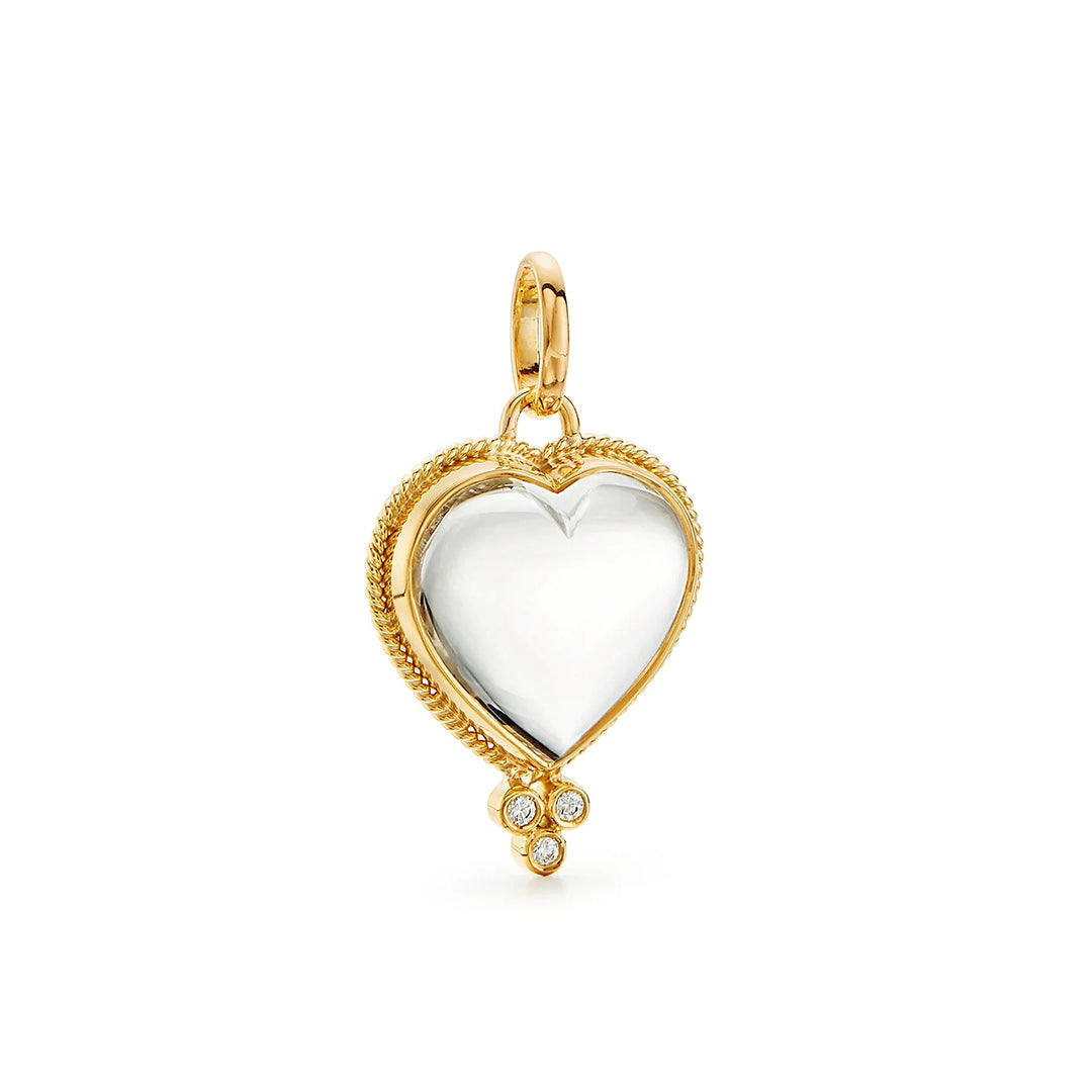 Temple St. Clair Rock Crystal Heart Pendant Necklace - 18K Gold Plated Elegant Jewelry for Women, Perfect Gift for Valentine's Day, Anniversary & Special Occasions