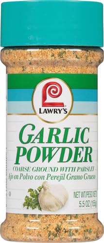 Lawry's Coarse Ground Garlic Powder with Parsley | 5.5 oz | Perfect for Seasoning Meats, Roasts & Homemade Spice Blends