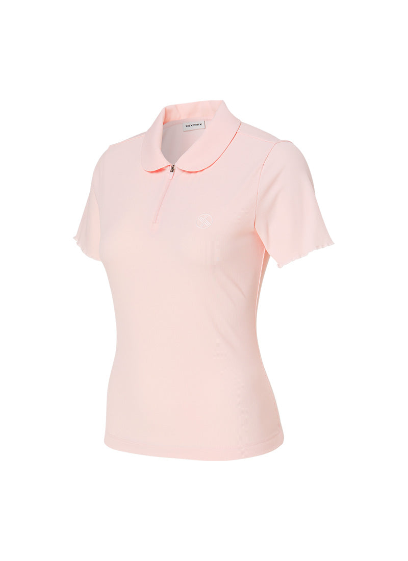 Women's Round Neck Ruffle Short Sleeve Blouse - Casual Summer Tops for Work, Date & Vacation