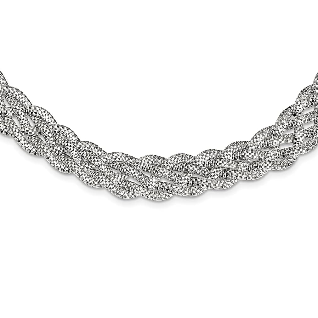 925 Sterling Silver Braided Mesh Necklace with Pendant - Elegant Fine Jewelry for Women | Perfect Gift for Her, Birthday, Anniversary & Special Occasions | Ideal for Everyday Wear, Date Nights & Formal Events