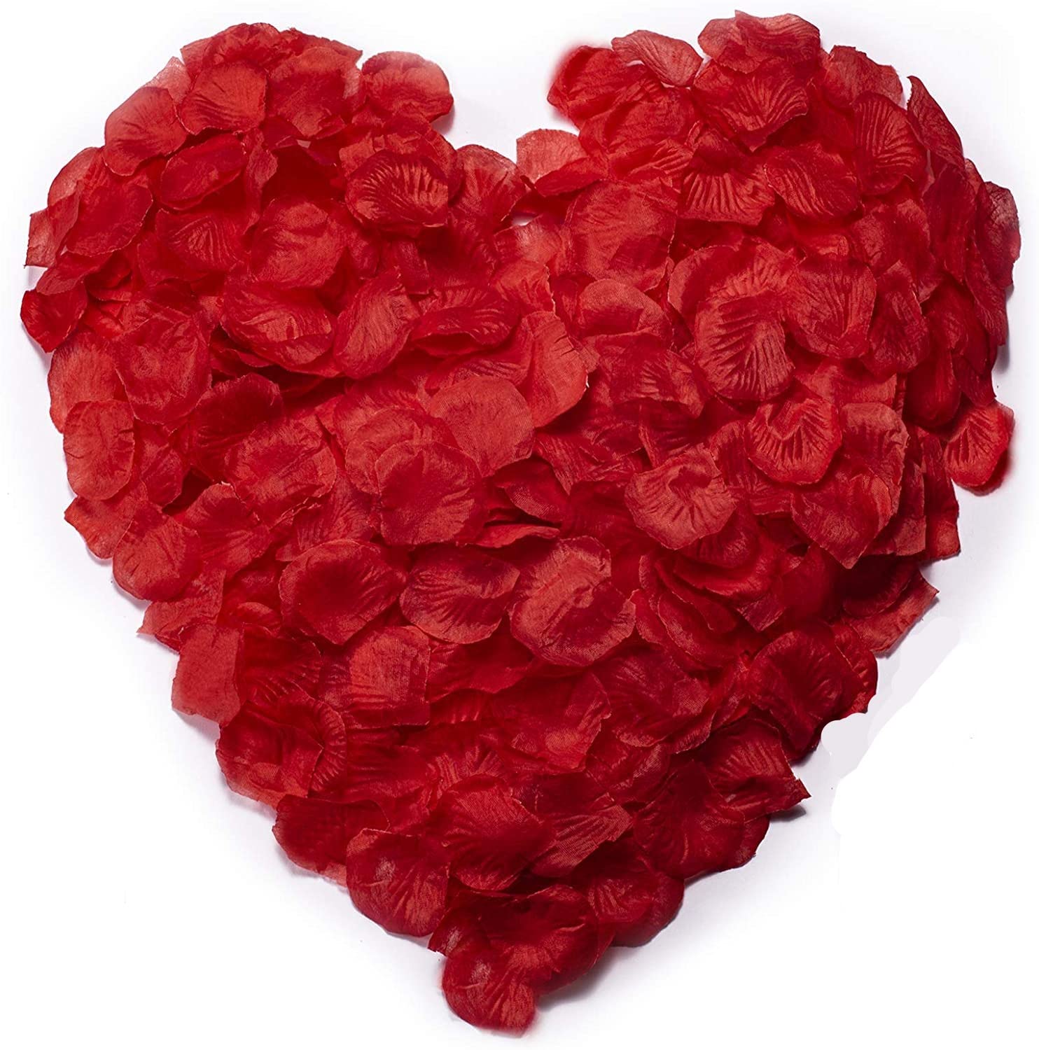1000 PCS Artificial Rose Petals - Dark Red Fake Rose Petals for Wedding Decorations, Romantic Nights, Party & Event Centerpieces - Perfect for Valentine's Day, Anniversary, Bridal Shower and Table Scatter Decor
