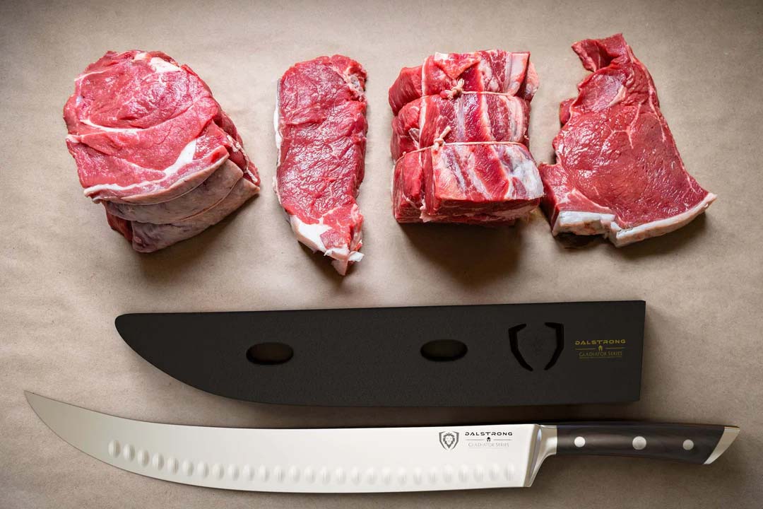 Dalstrong Gladiator Series 14-inch Butcher & Breaking Cimeter Knife | NSF Certified Professional Meat Cleaver | Perfect for Butchering, Meat Processing & BBQ Prep