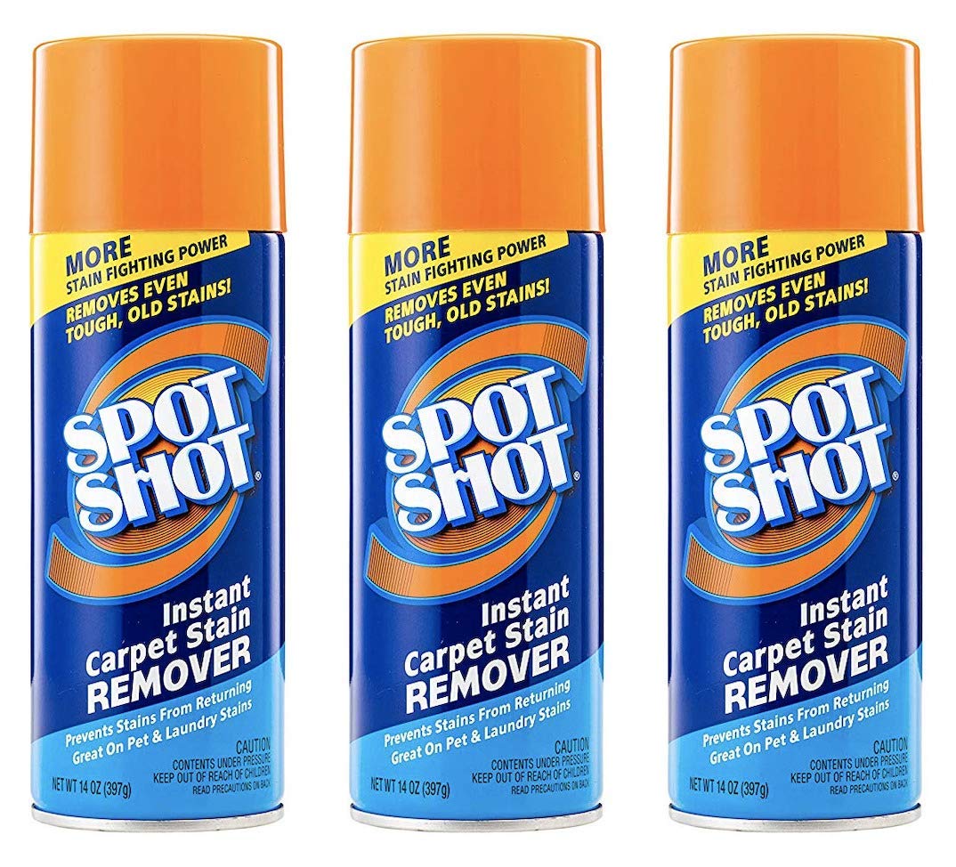 Spot Shot Instant Carpet Stain Remover - 14 oz Aerosol Can (3-Pack) | Fast-Acting Formula for Pet Stains, Food Spills & Dirt | Perfect for Homes with Kids & Pets