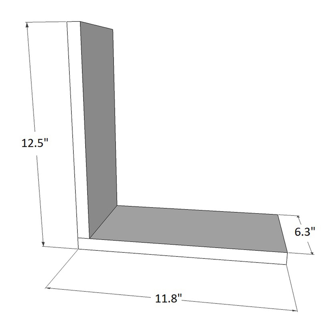 Modern Wall Mounted Shelf - 11.8